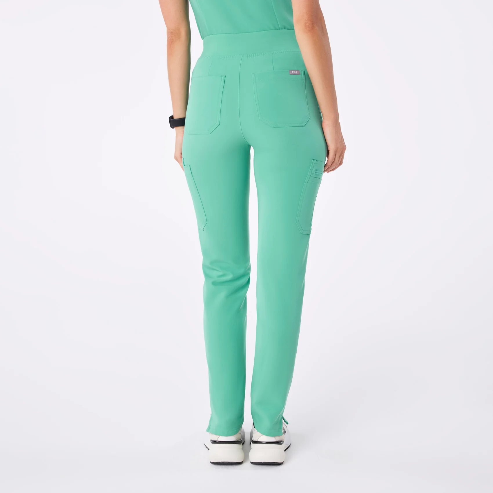 women's Surgical Green High Waisted Yola - Skinny Scrub Pant™ - Image 4