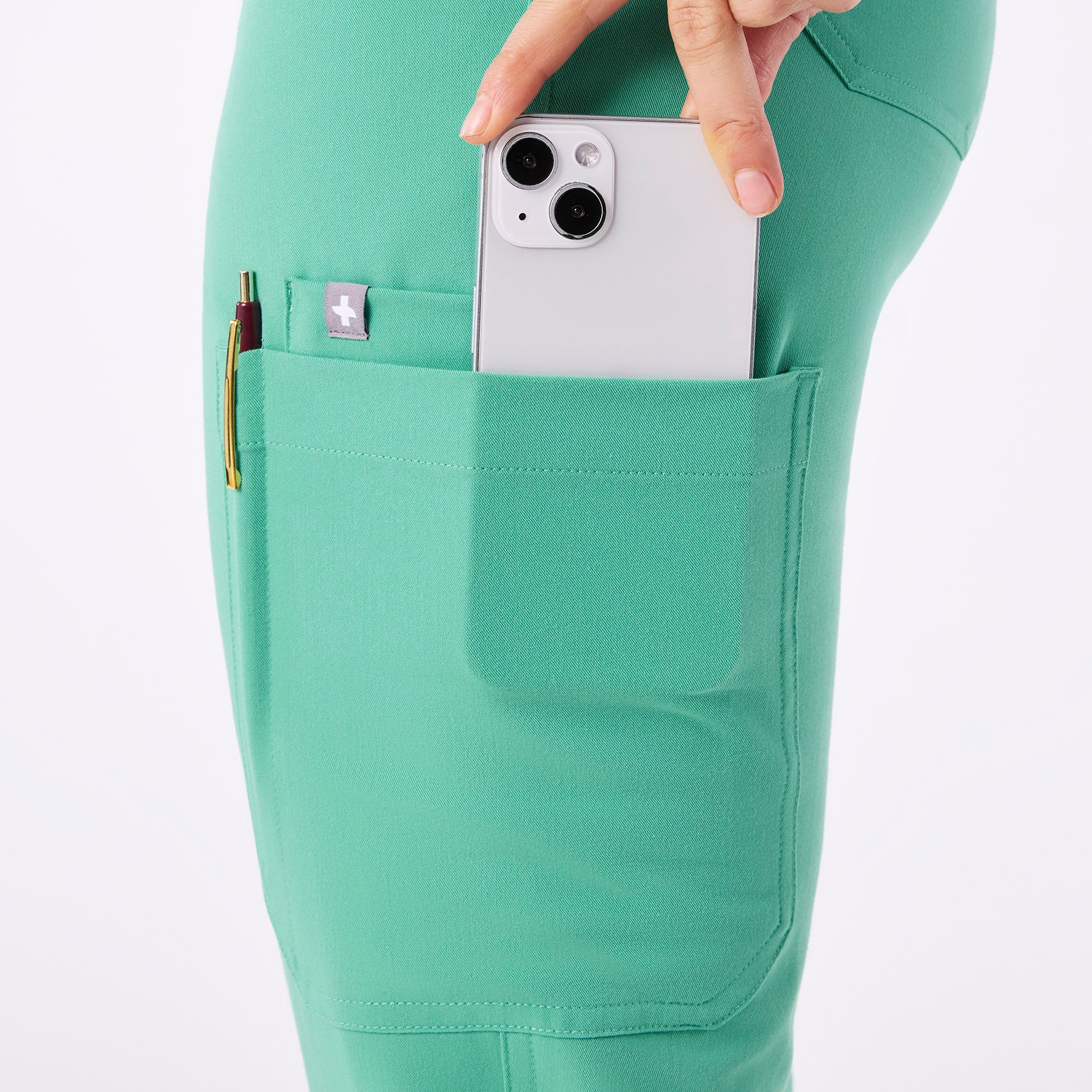 women's Surgical Green High Waisted Yola - Skinny Scrub Pant™ - Image 7