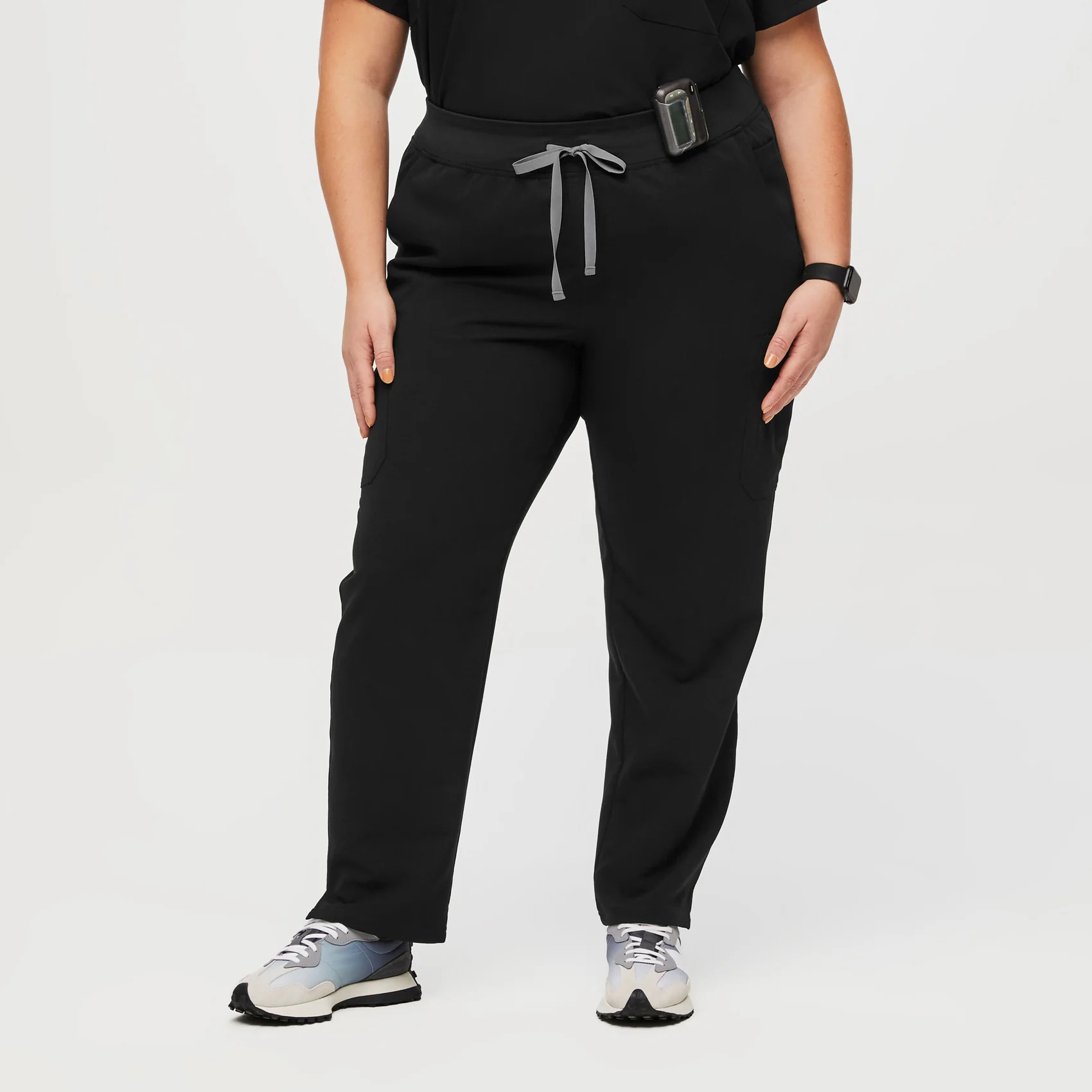 women's Black High Waisted Yola⢠- Skinny Scrub Pants (3XL - 6XL)