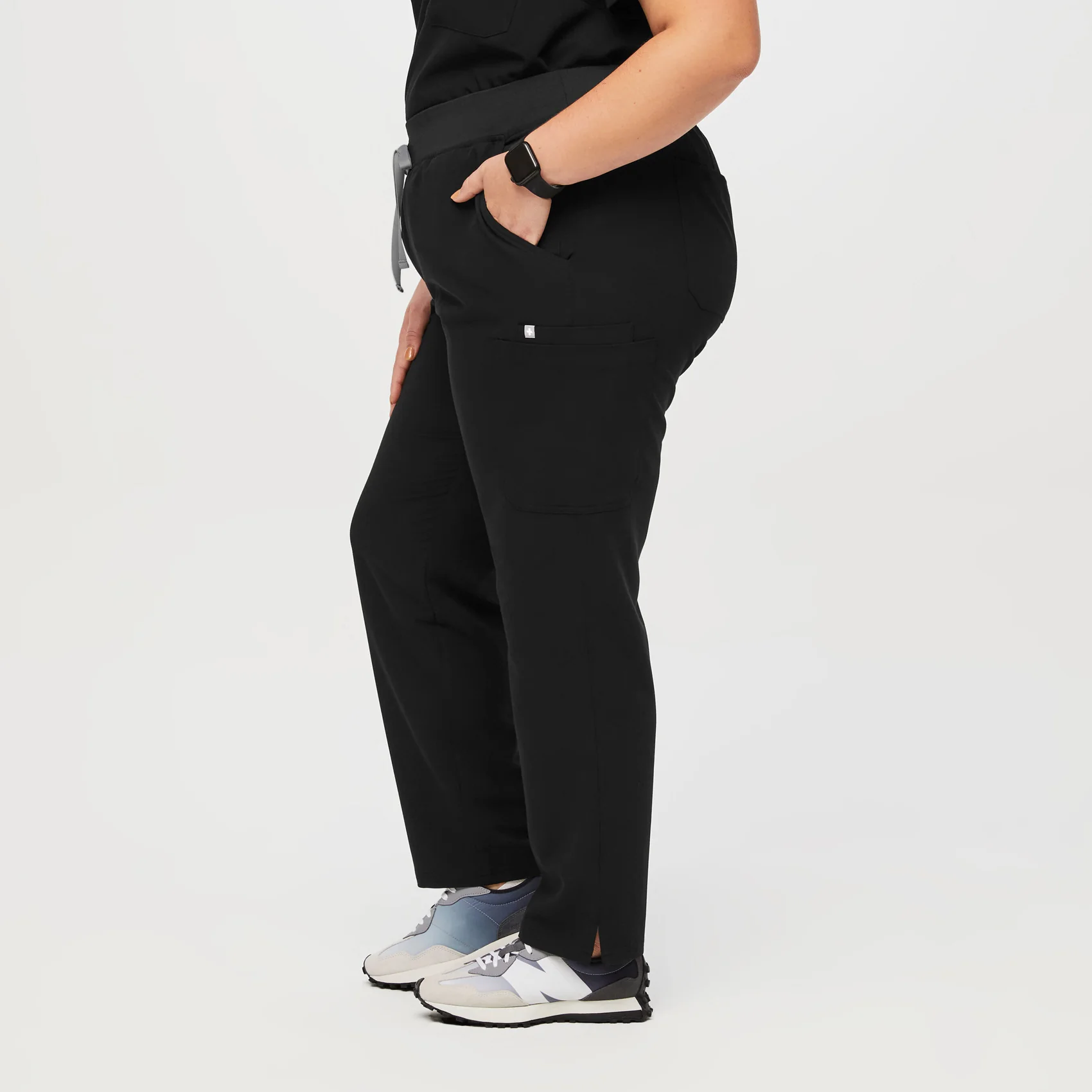 women's Black High Waisted Yola⢠- Skinny Scrub Pants (3XL - 6XL) - Image 3