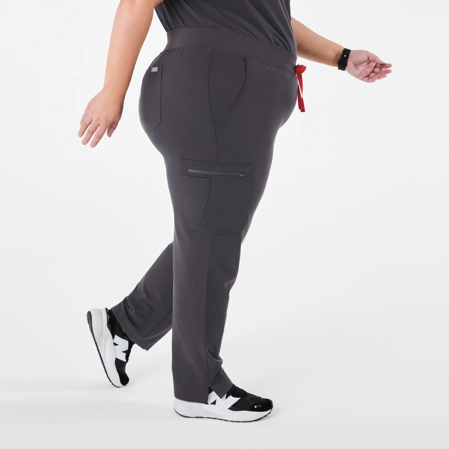 women's Charcoal High Waisted Yola™ - Skinny Scrub Pants (3XL - 6XL) - Image 3