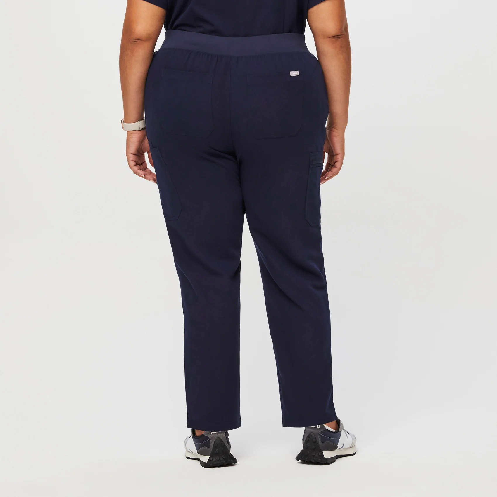 women's Navy High Waisted Yola™ - Skinny Scrub Pants (3XL - 6XL) - Image 4