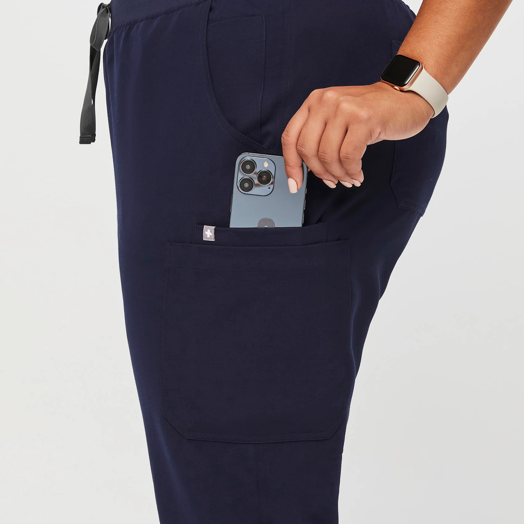women's Navy High Waisted Yola™ - Skinny Scrub Pants (3XL - 6XL) - Image 6