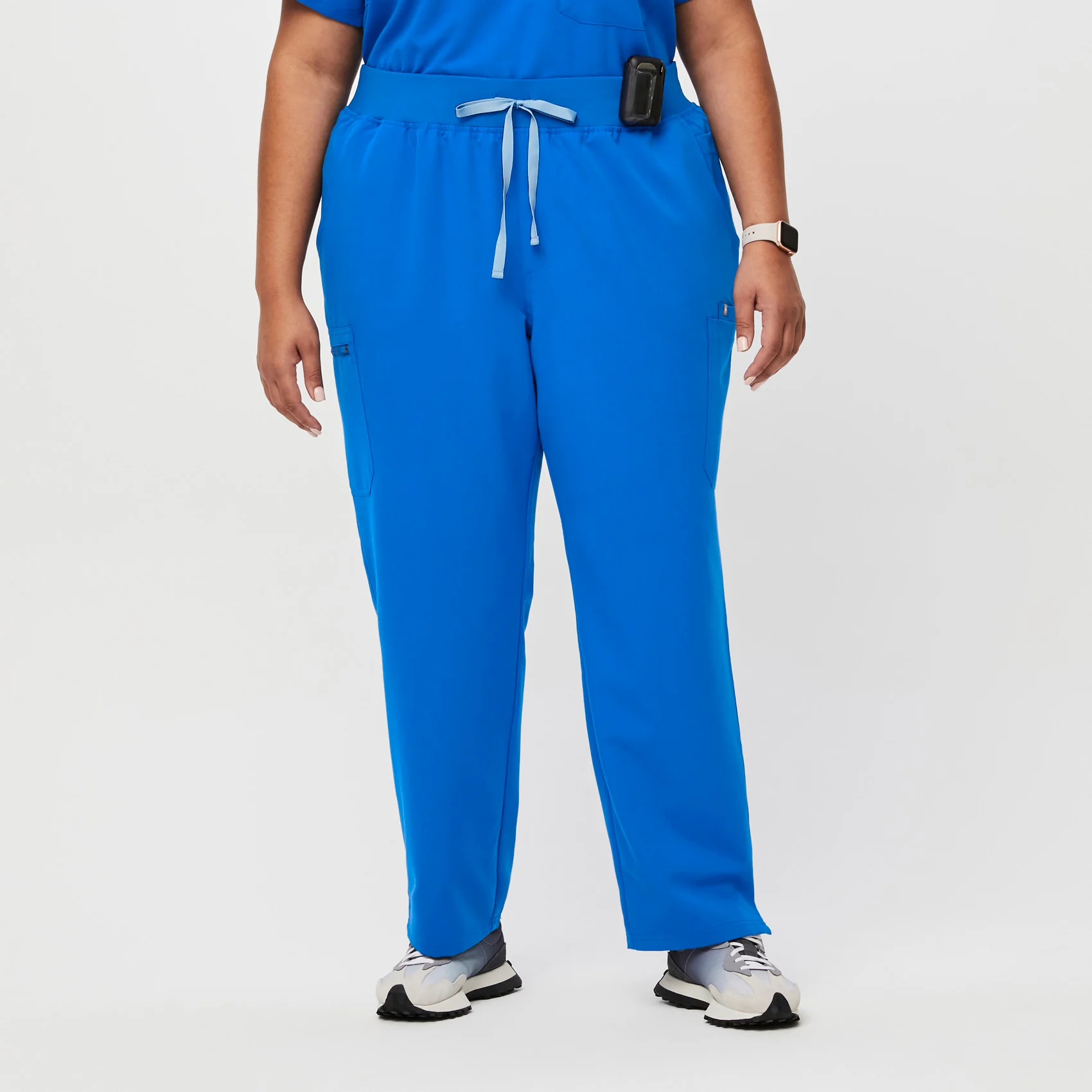 women's Royal Blue High Waisted Yola™ - Skinny Scrub Pants (3XL - 6XL)