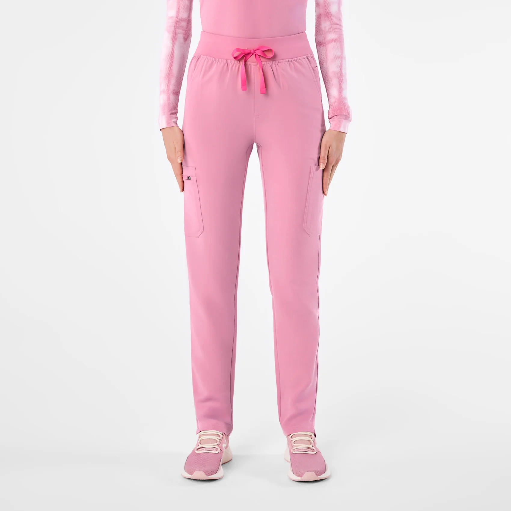 women's Chalk Pink High Waisted Yola - Petite Skinny Scrub Pantâ˘