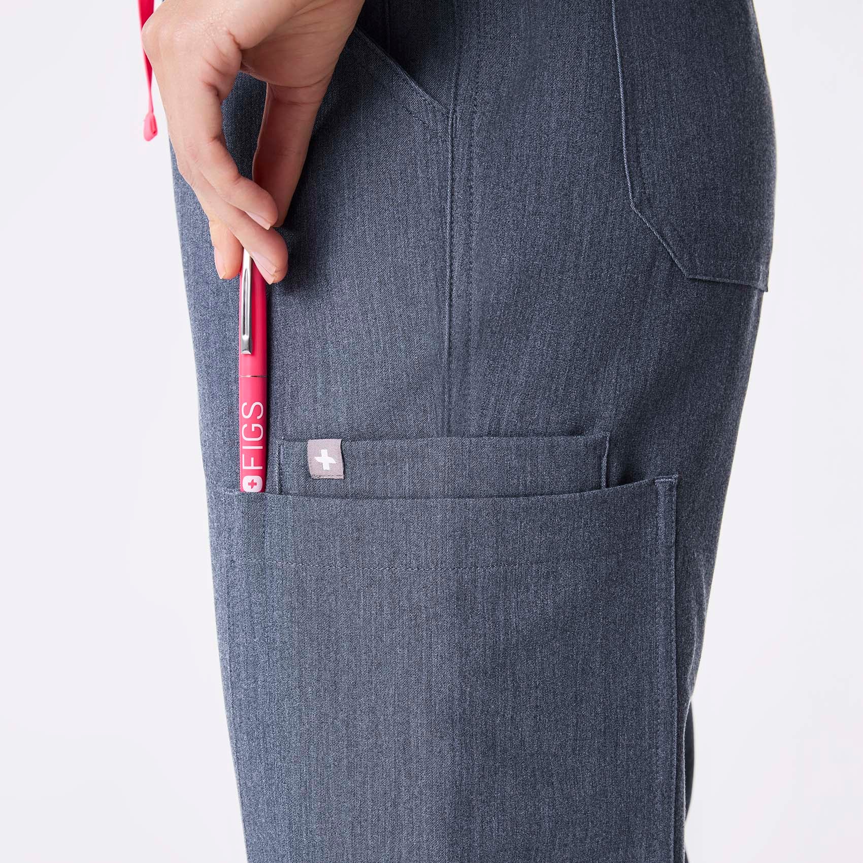 women's Heather Denim High Waisted Yola - Tall Skinny Scrub Pant™ - Image 7