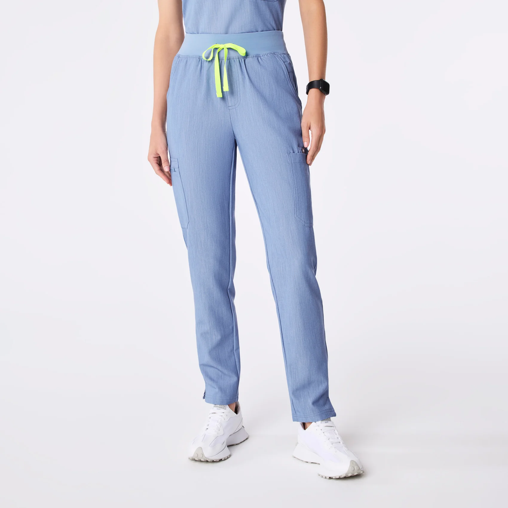 women's Heather Indigo High Waisted Yola - Skinny Scrub Pantâ˘
