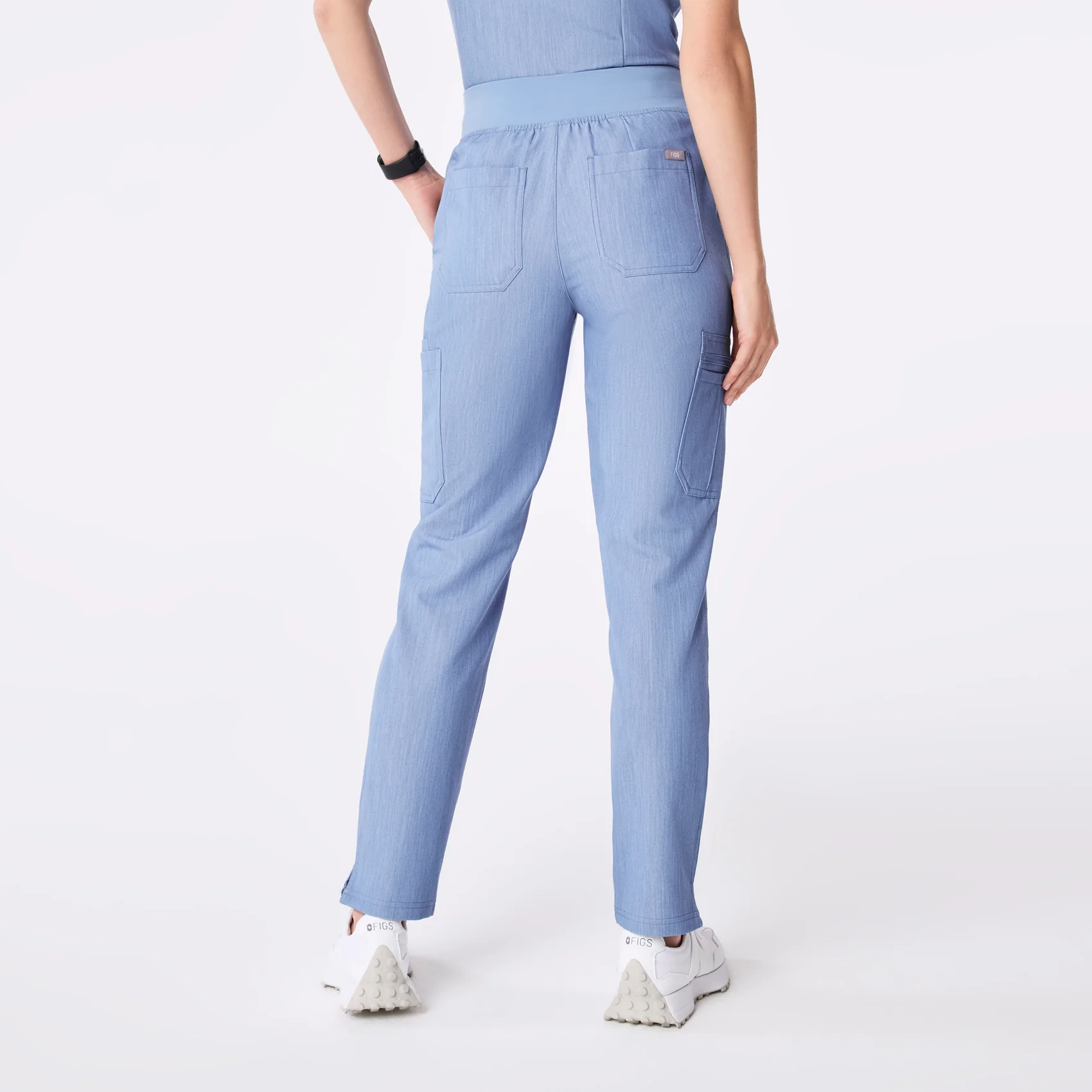 women's Heather Indigo High Waisted Yola - Tall Skinny Scrub Pant™ - Image 4