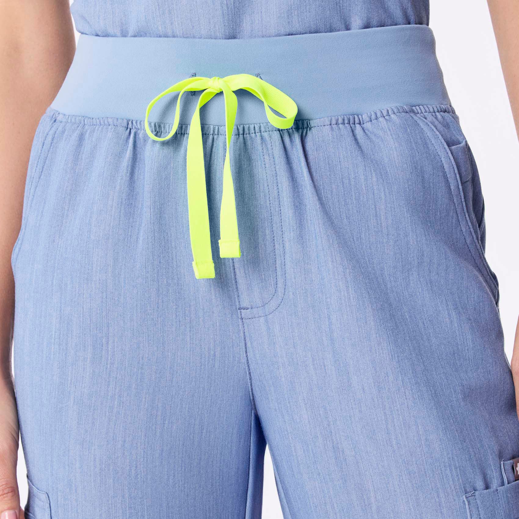 women's Heather Indigo High Waisted Yola - Skinny Scrub Pant⢠- Image 5