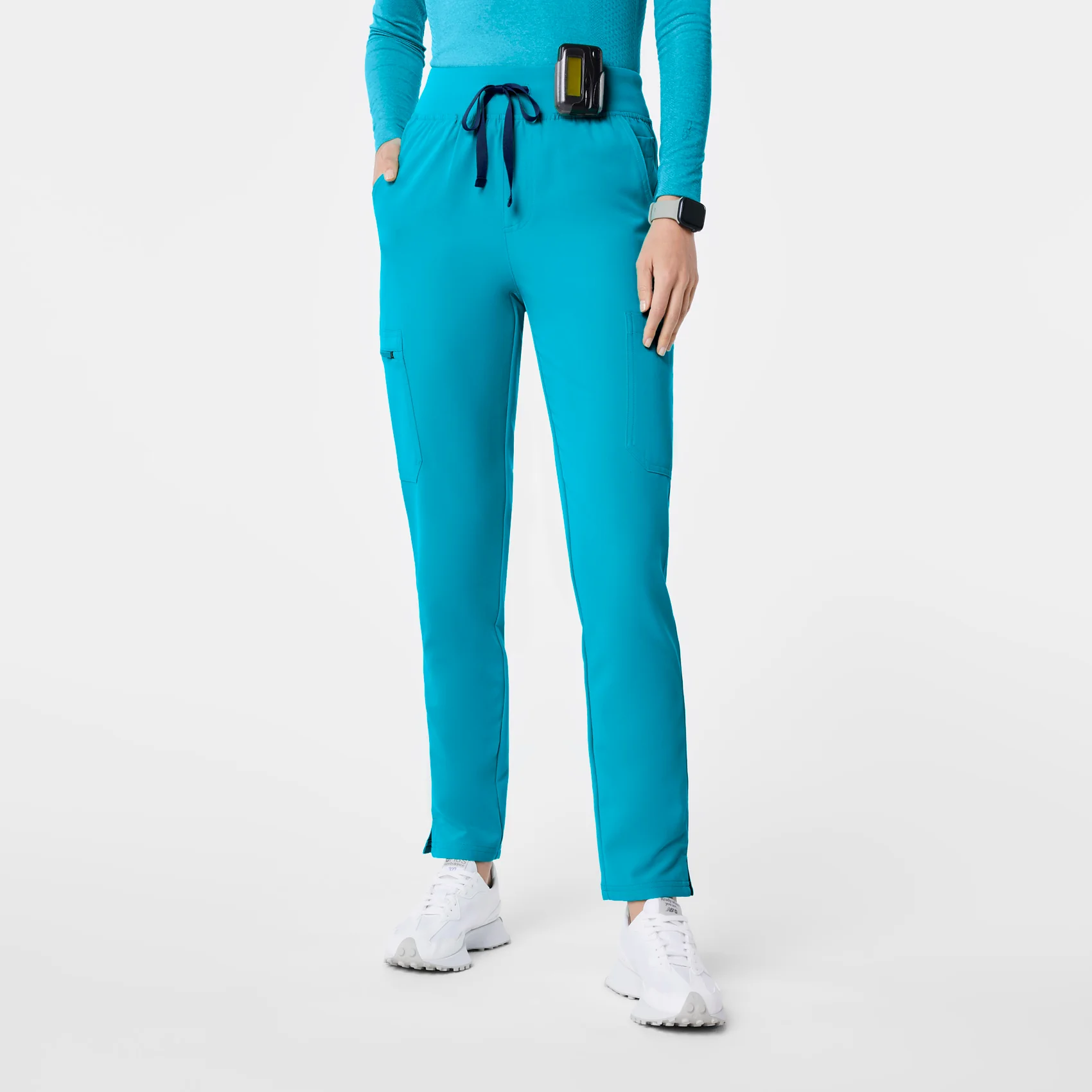 women's Teal High Waisted Yola - Tall Skinny Scrub Pant™