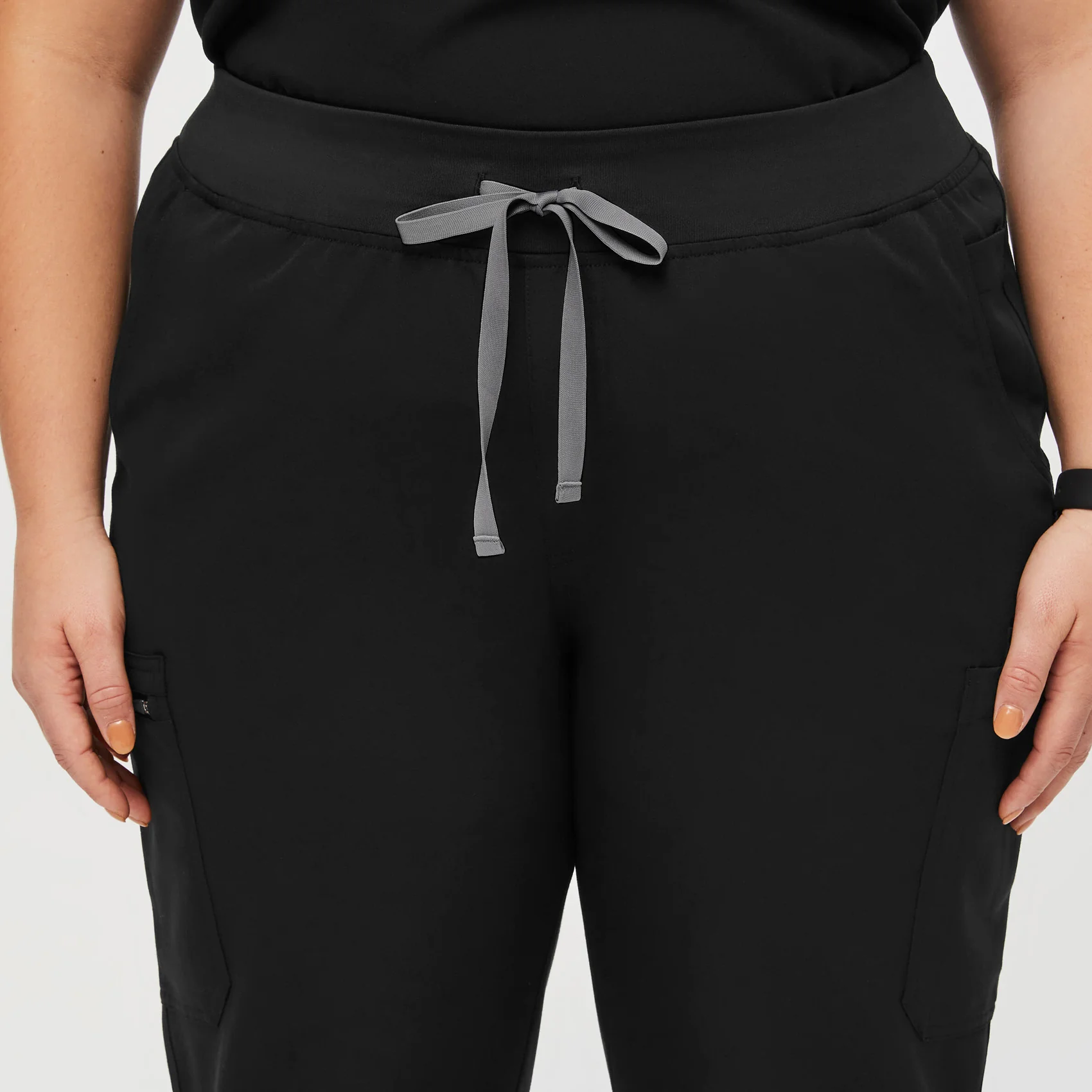 women's Black High Waisted Yola™ - Tall Skinny Scrub Pants (3XL - 6XL) - Image 5