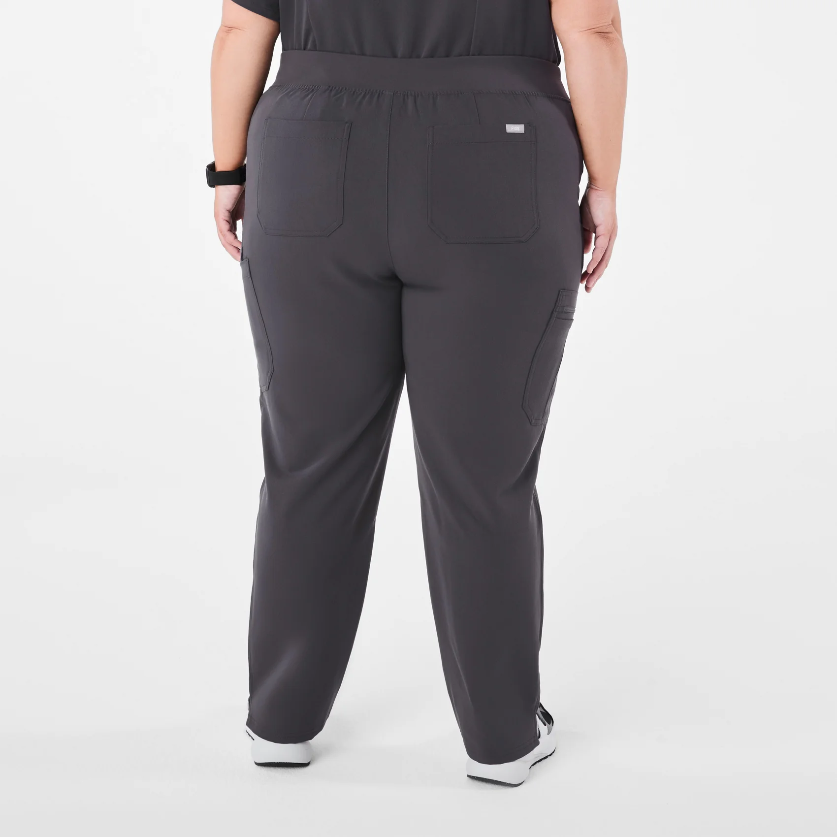 women's Charcoal High Waisted Yola™ - Tall Skinny Scrub Pants (3XL - 6XL) - Image 4