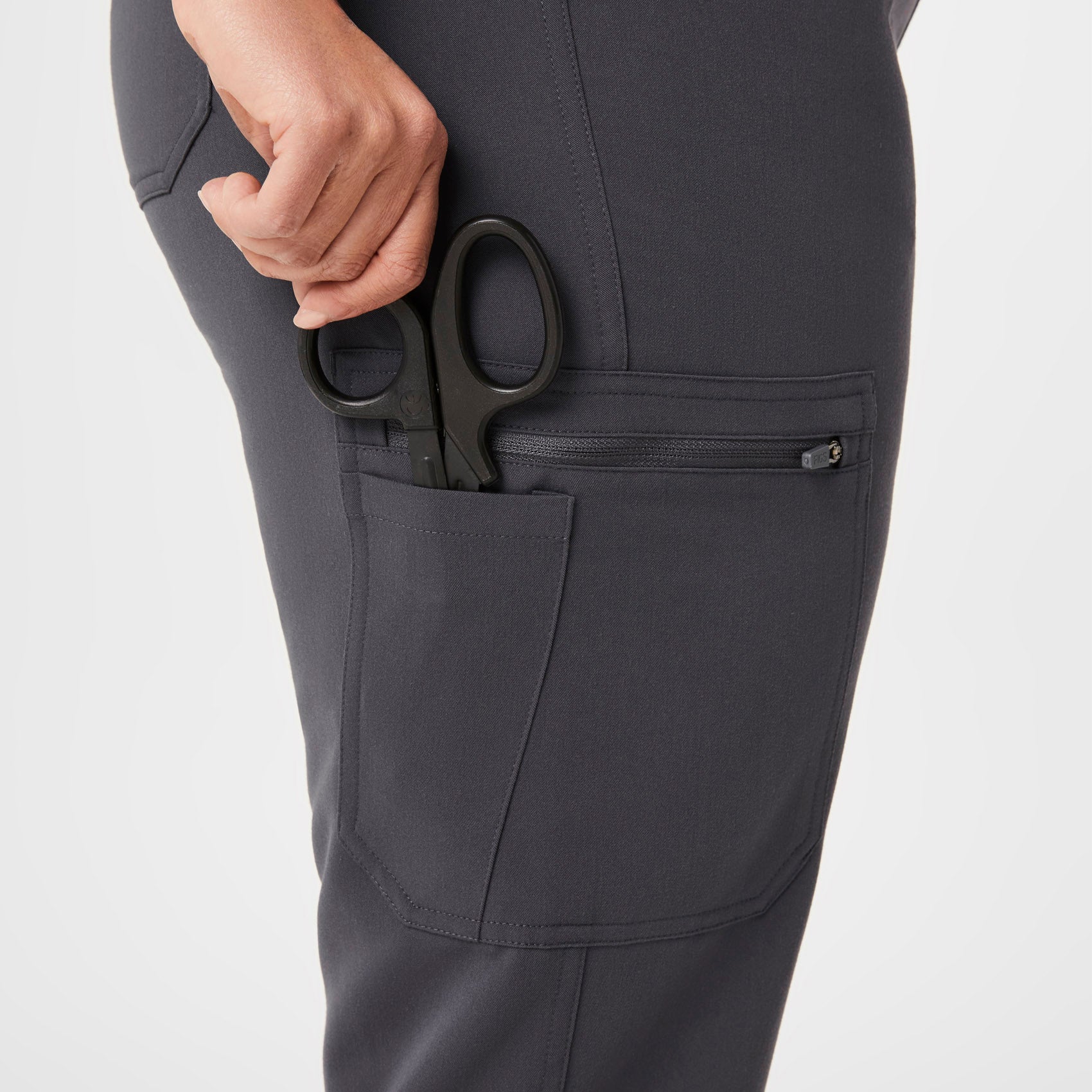 women's Charcoal High Waisted Yola™ - Tall Skinny Scrub Pants (3XL - 6XL) - Image 6