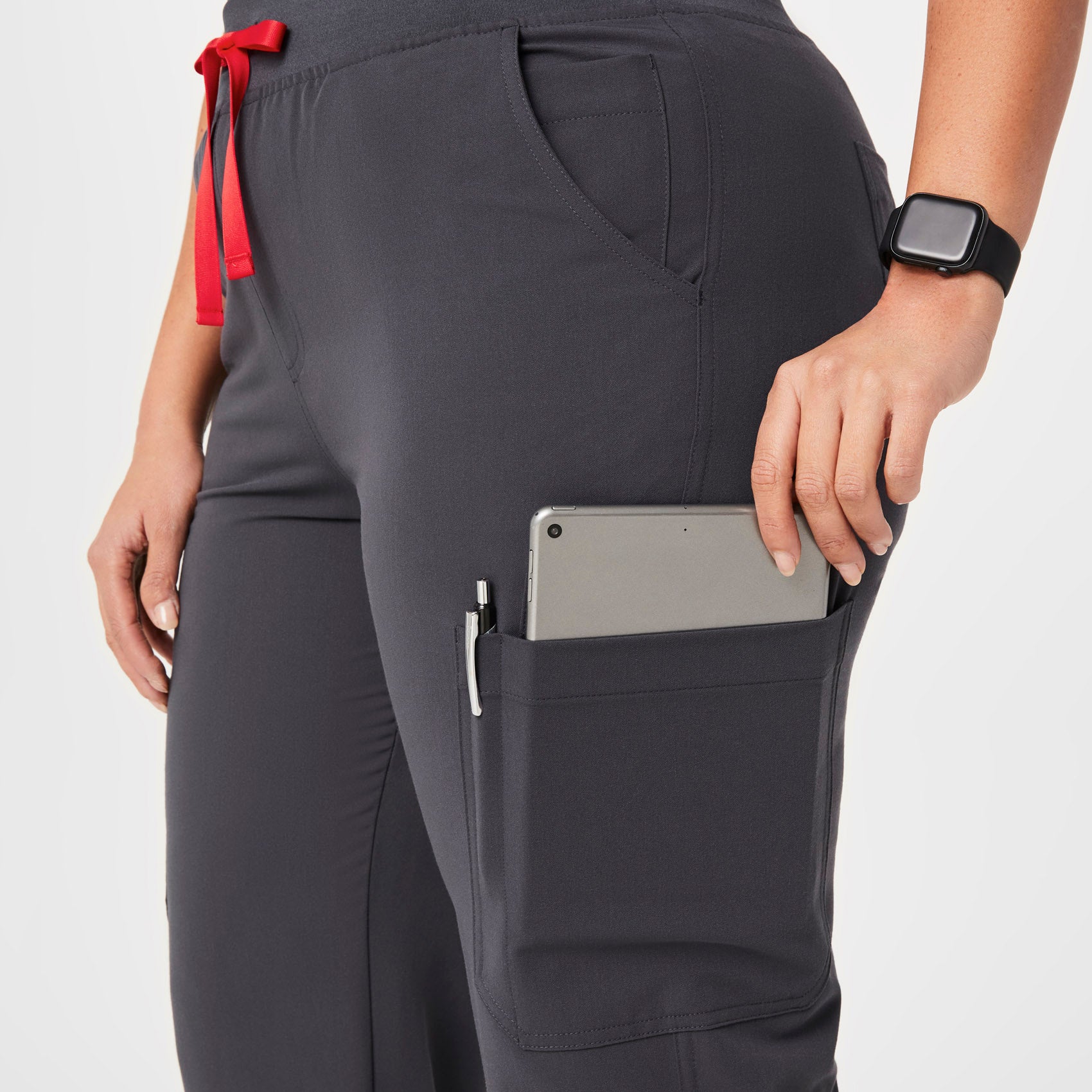 women's Charcoal High Waisted Yola™ - Tall Skinny Scrub Pants (3XL - 6XL) - Image 7