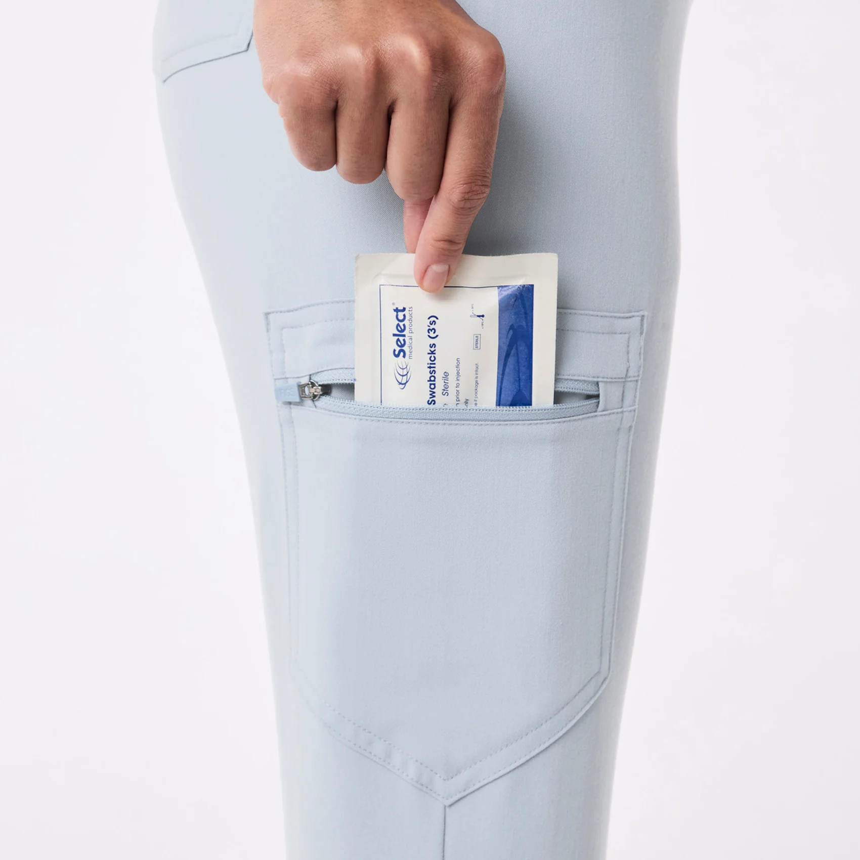 women's Dusty Blue High Waisted Zamora - Jogger Scrub Pant™ - Image 6