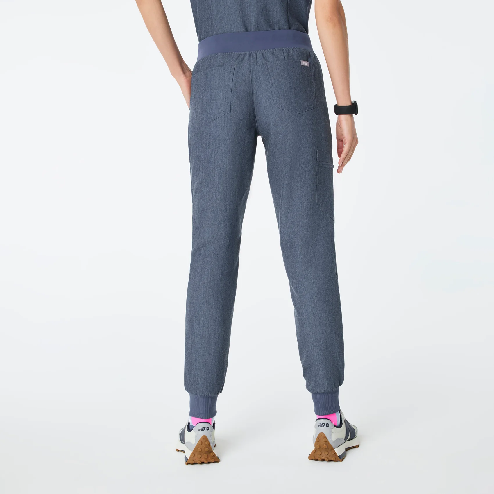 women's Heather Denim High Waisted Zamora - Jogger Scrub Pant⢠- Image 4