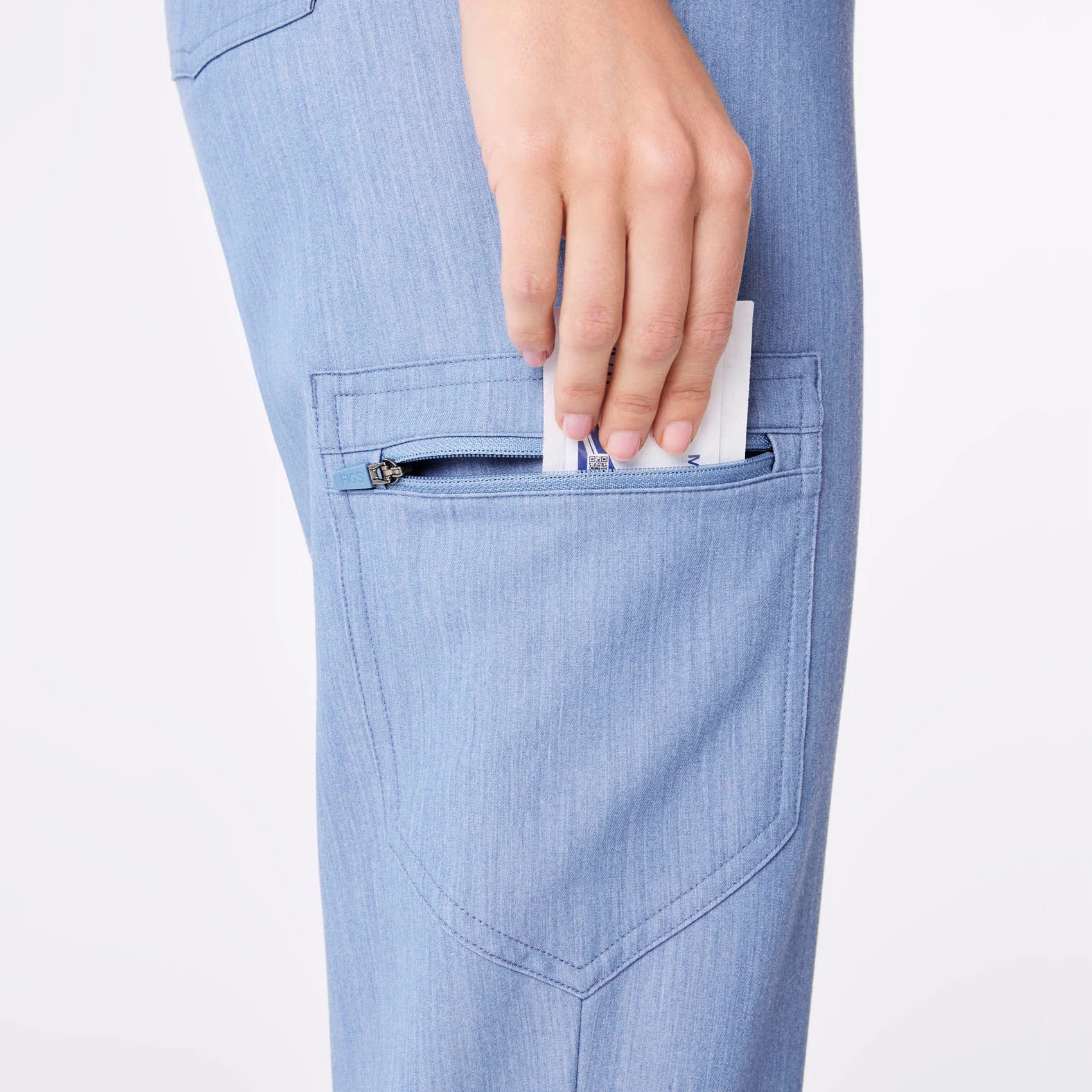 women's Heather Indigo High Waisted Zamora - Jogger Scrub Pant™ - Image 6