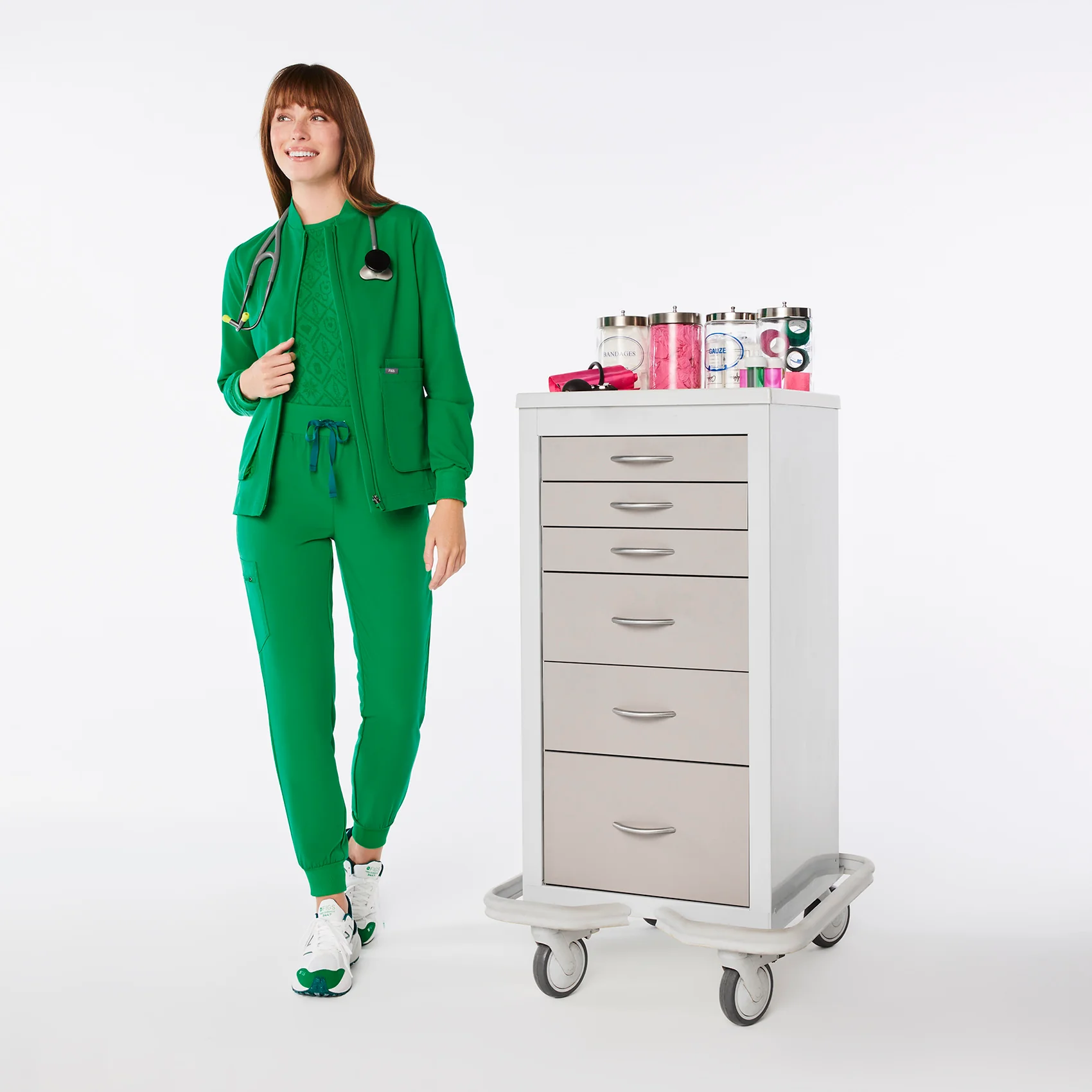 women's Evergreen High Waisted Zamora Petite Jogger Scrub Pant™ - Image 2