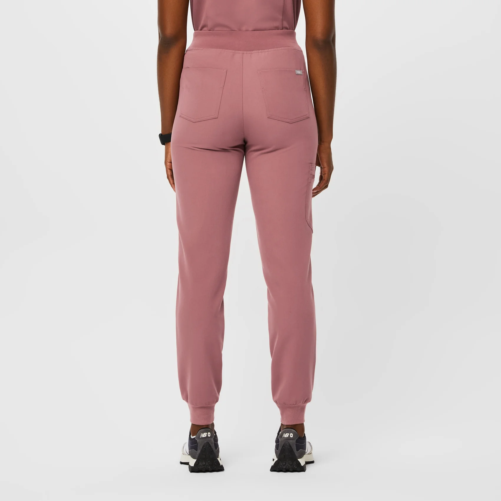 women's Mauve High Waisted Zamora™ - Petite Jogger Scrub Pants (3XL - 6XL) - Image 4