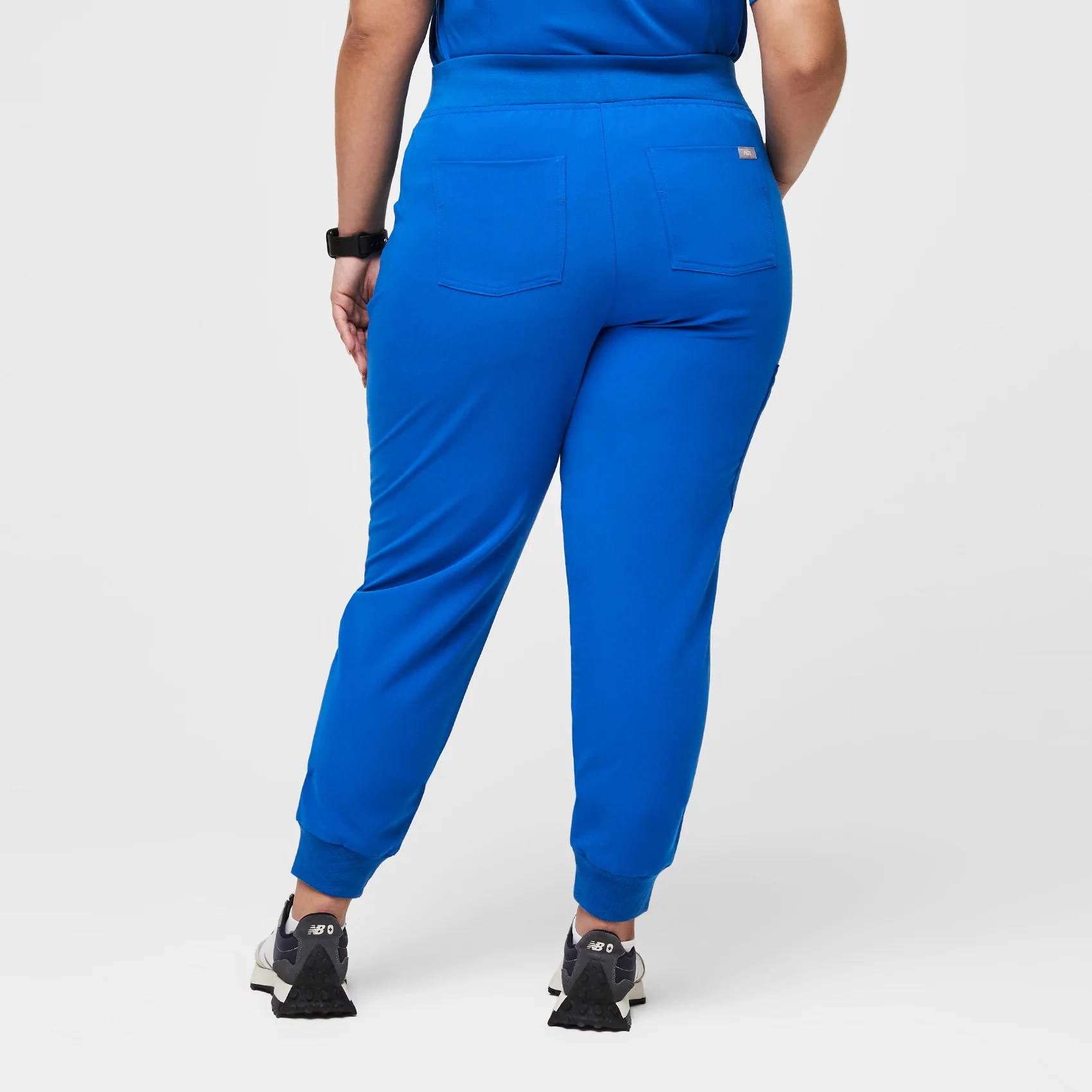 women's Royal Blue High Waisted Zamora™ - Petite Jogger Scrub Pants (3XL - 6XL) - Image 4