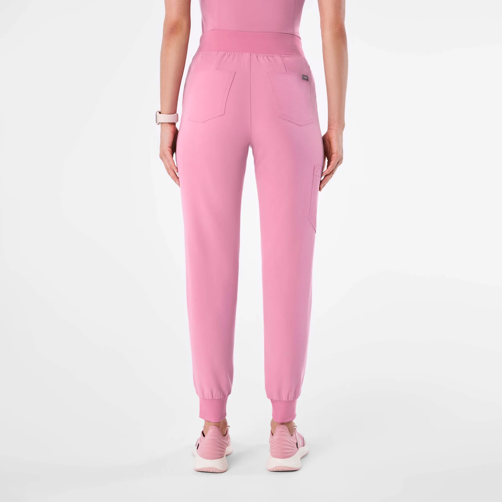 women's Chalk Pink High Waisted Zamora - Petite Jogger Scrub Pant™ - Image 4