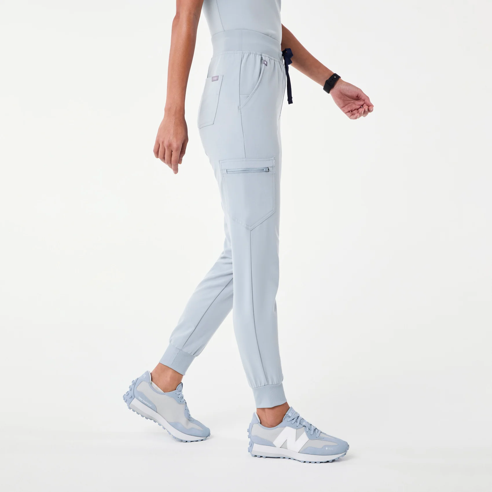 women's Dusty Blue High Waisted Zamora - Tall Jogger Scrub Pant™ - Image 3