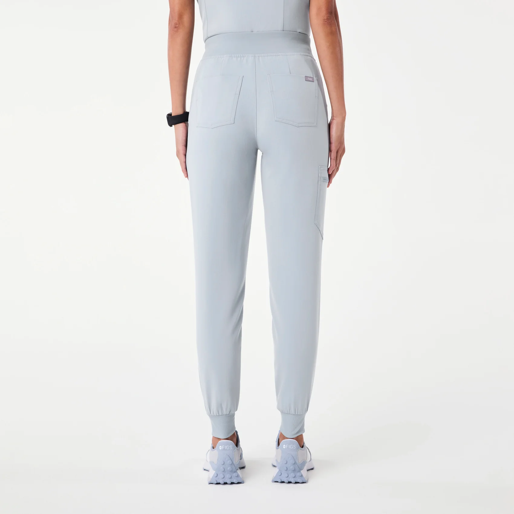 women's Dusty Blue High Waisted Zamora - Tall Jogger Scrub Pant™ - Image 4