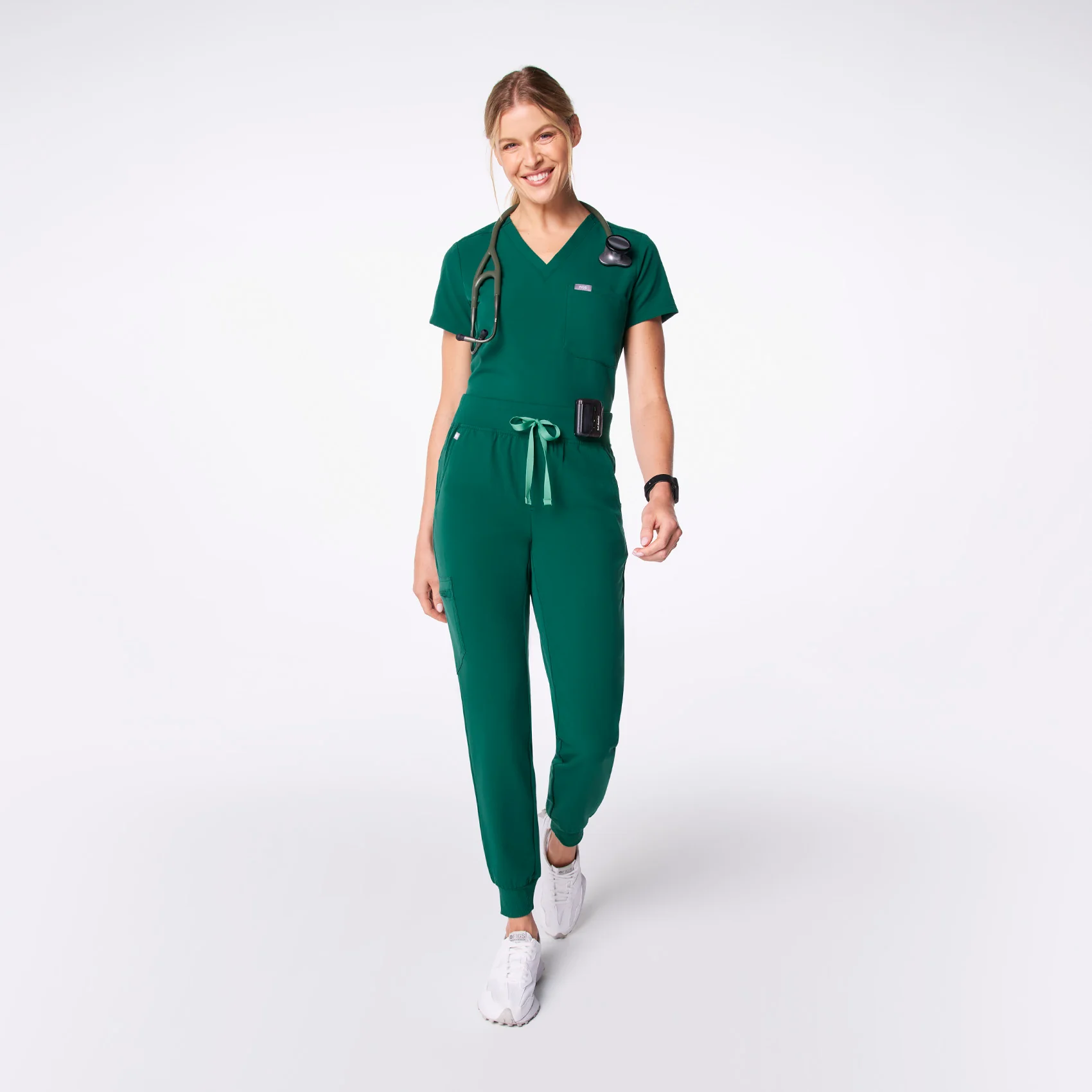 women's Hunter Green High Waisted Zamora - Tall Jogger Scrub Pant⢠- Image 2