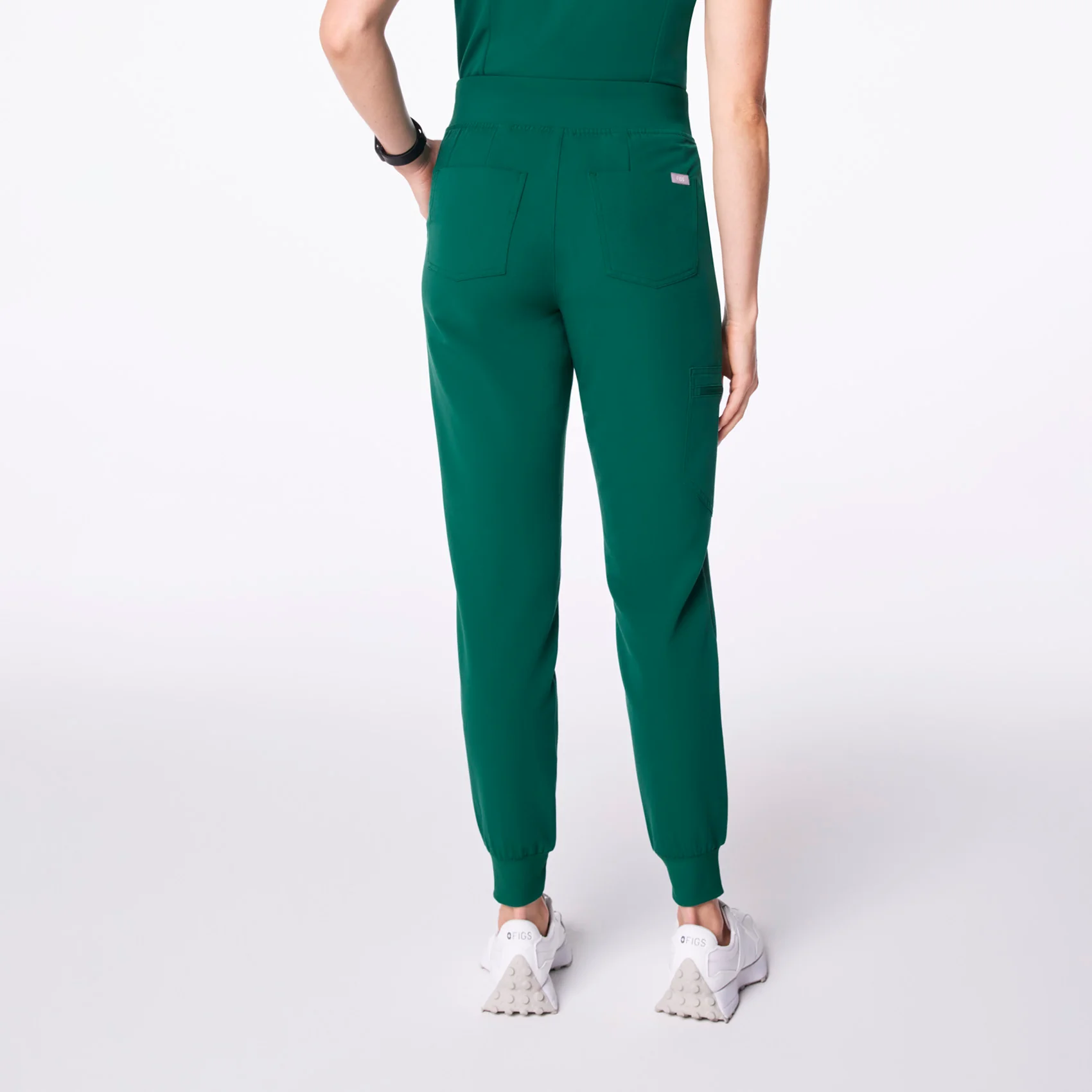 women's Hunter Green High Waisted Zamora - Tall Jogger Scrub Pant⢠- Image 4
