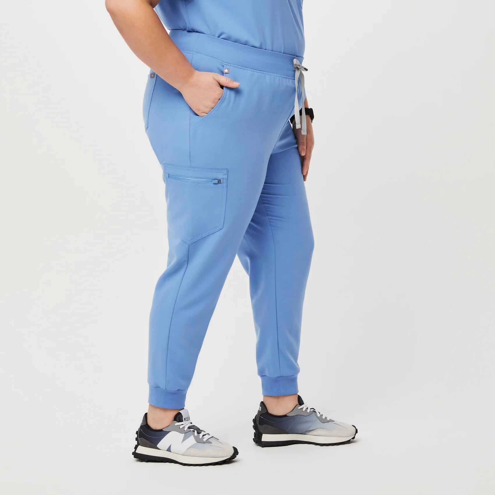 women's Ceil Blue High Waisted Zamora⢠- Tall Jogger Scrub Pants (3XL - 6XL) - Image 3