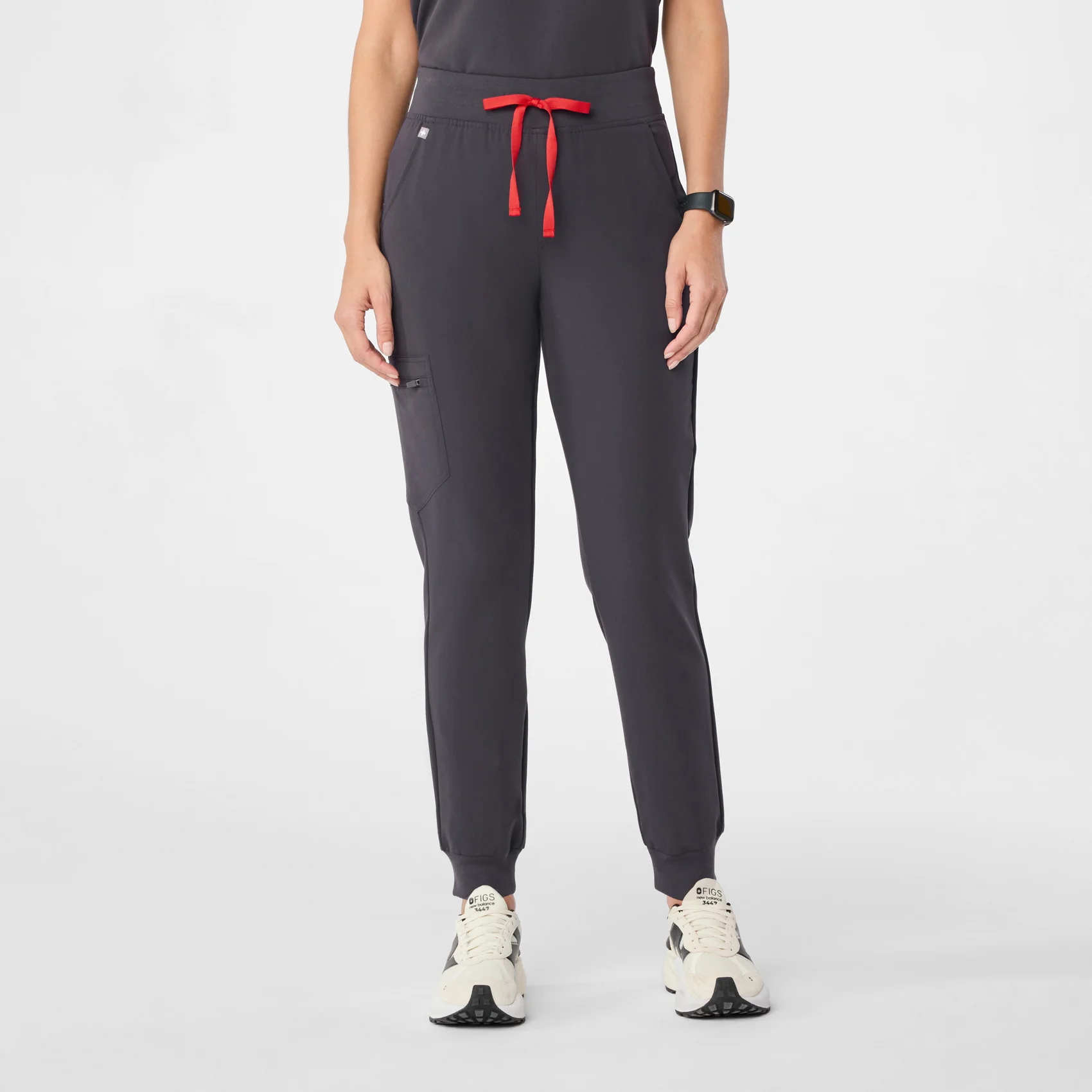 women's Charcoal Zamora™ High Waisted - Petite Jogger Scrub Pants