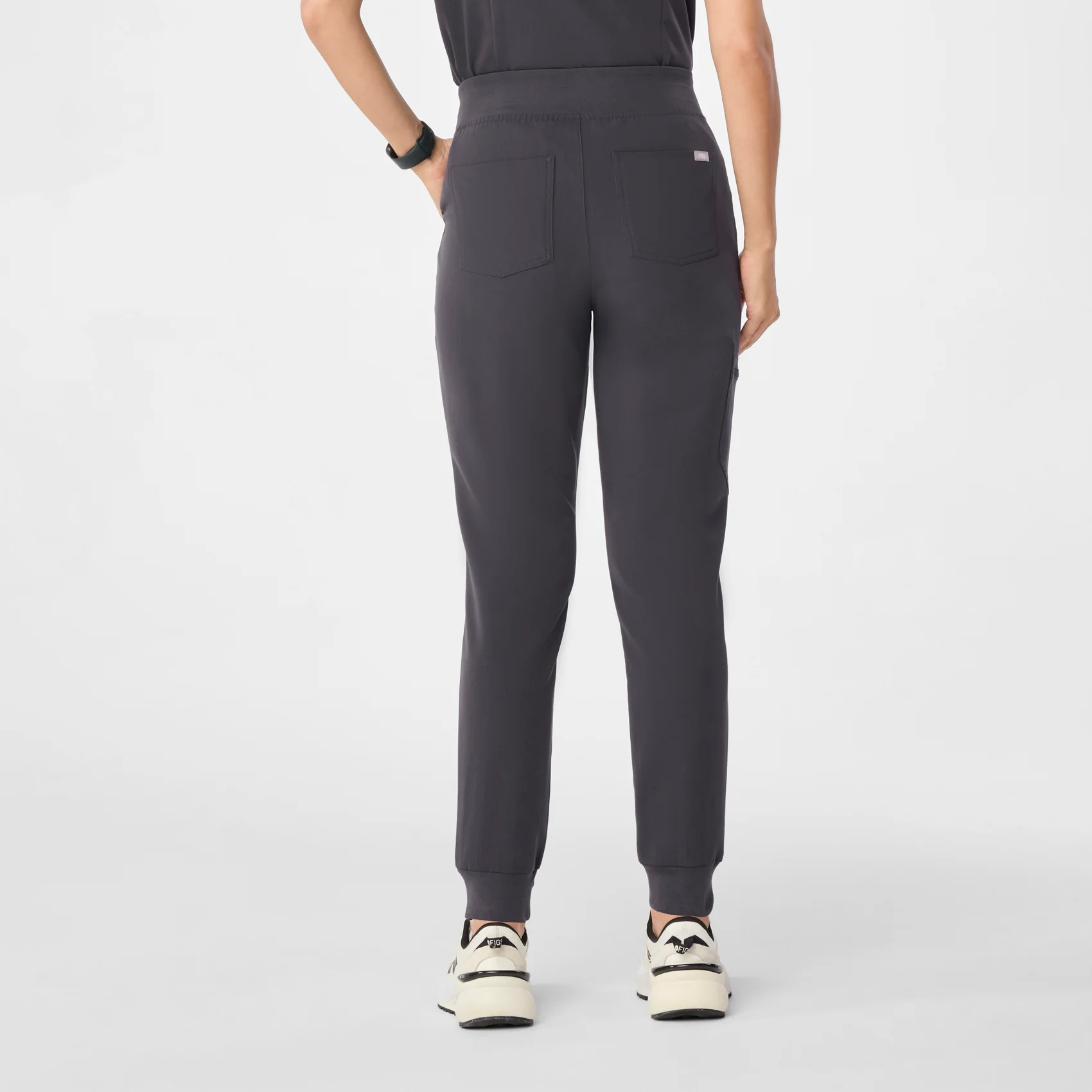 women's Charcoal Zamora™ High Waisted - Petite Jogger Scrub Pants - Image 4