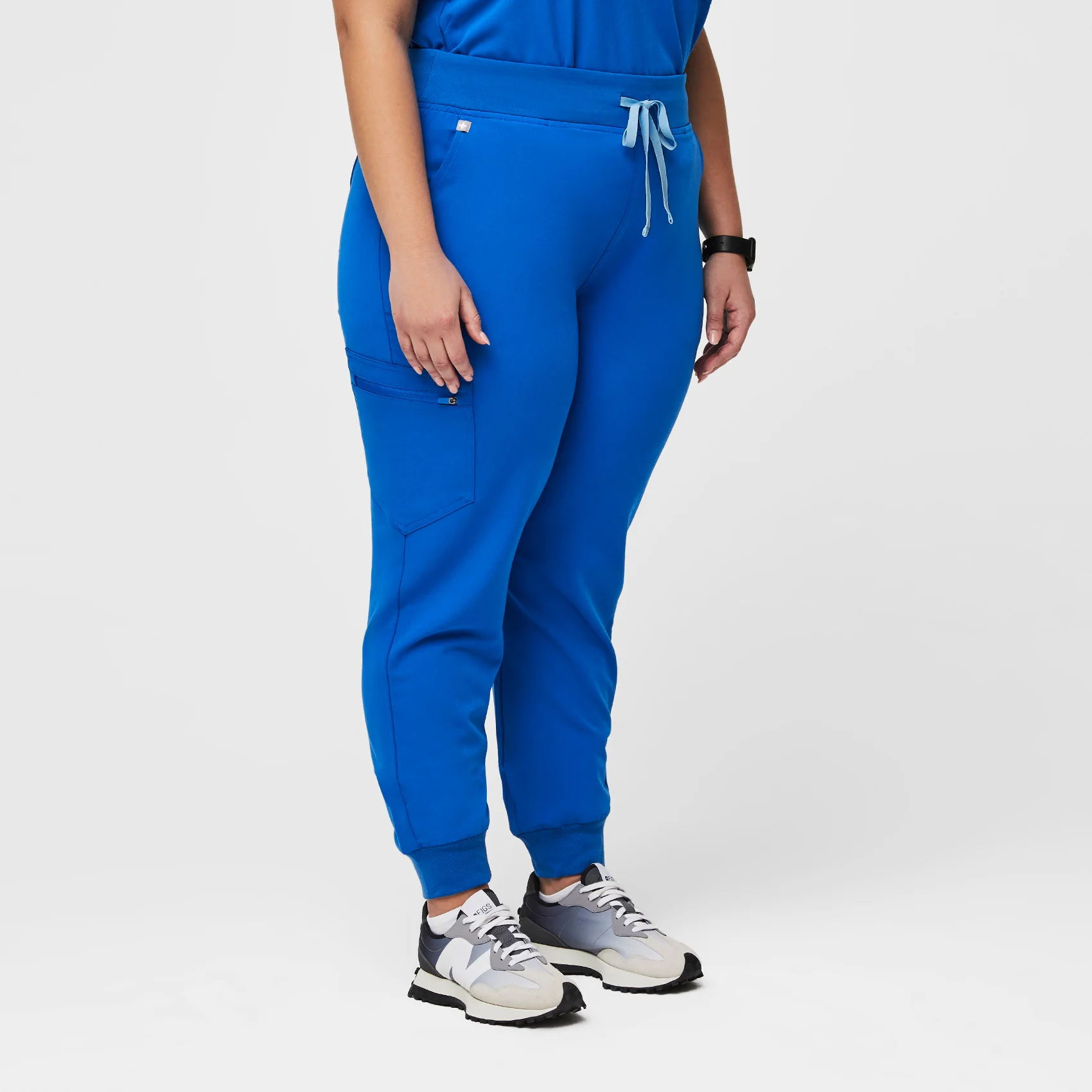 women's Royal Blue High Waisted Zamora⢠- Tall Jogger Scrub Pants (3XL - 6XL) - Image 3