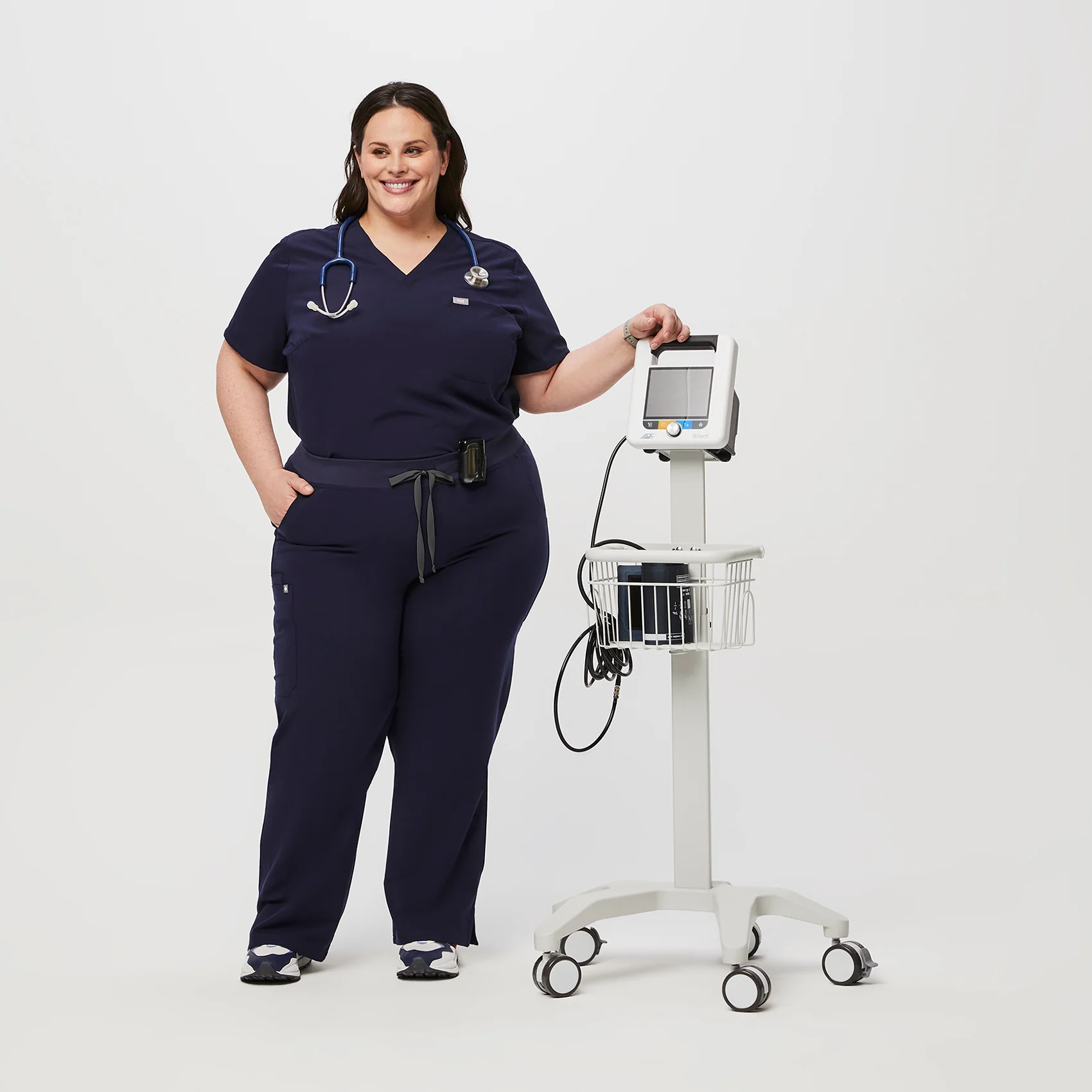 women's Navy Kade™ - Petite Cargo Scrub Pants (3XL - 6XL) - Image 2