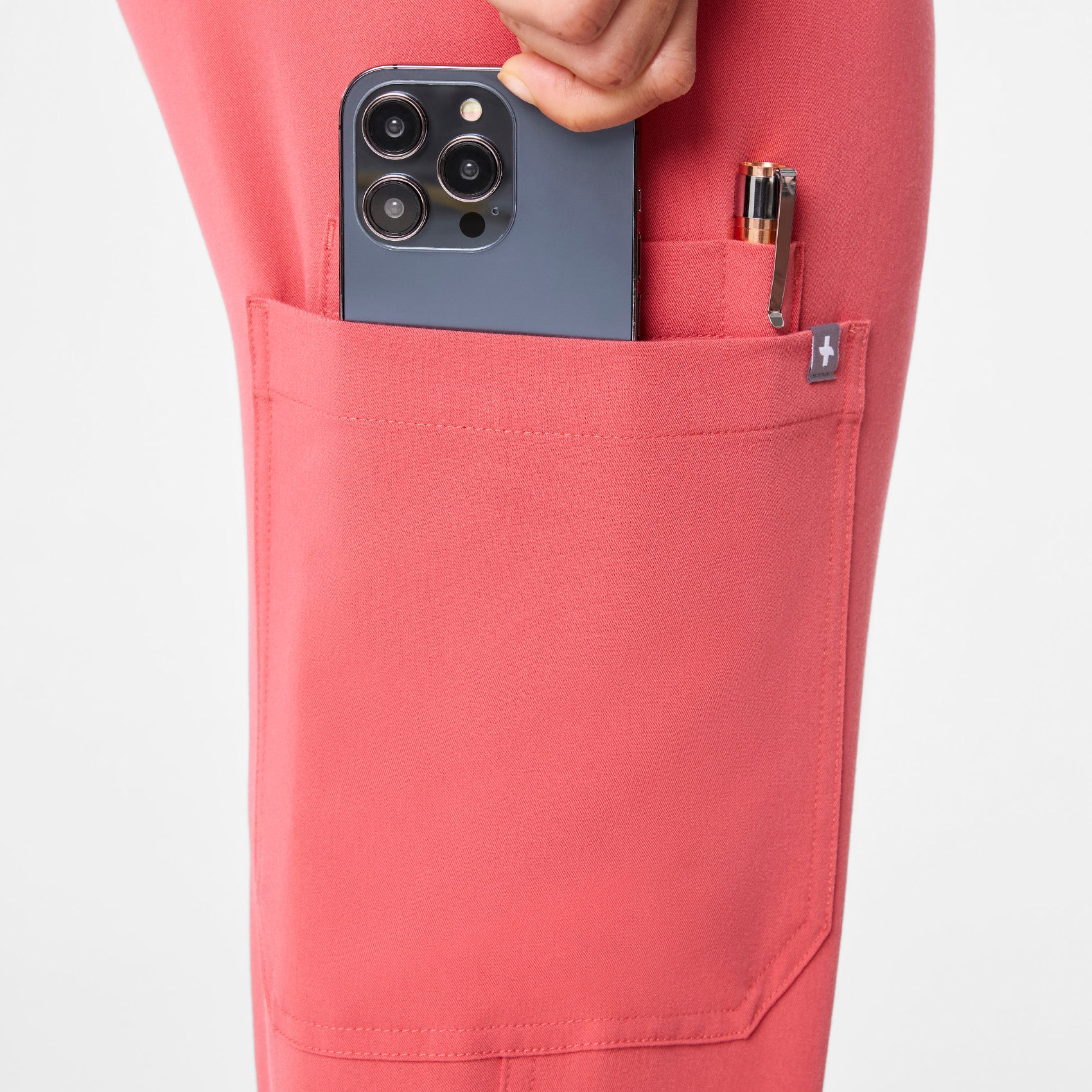 women's Pulmonary Pink Kade - Tall Cargo Scrub Pant™ - Image 5