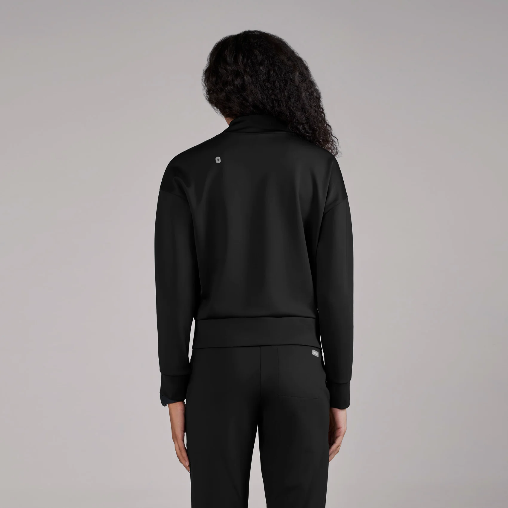 women's Black Kenora FORMx - Mock Neck Longsleeve Scrub Top - Image 3
