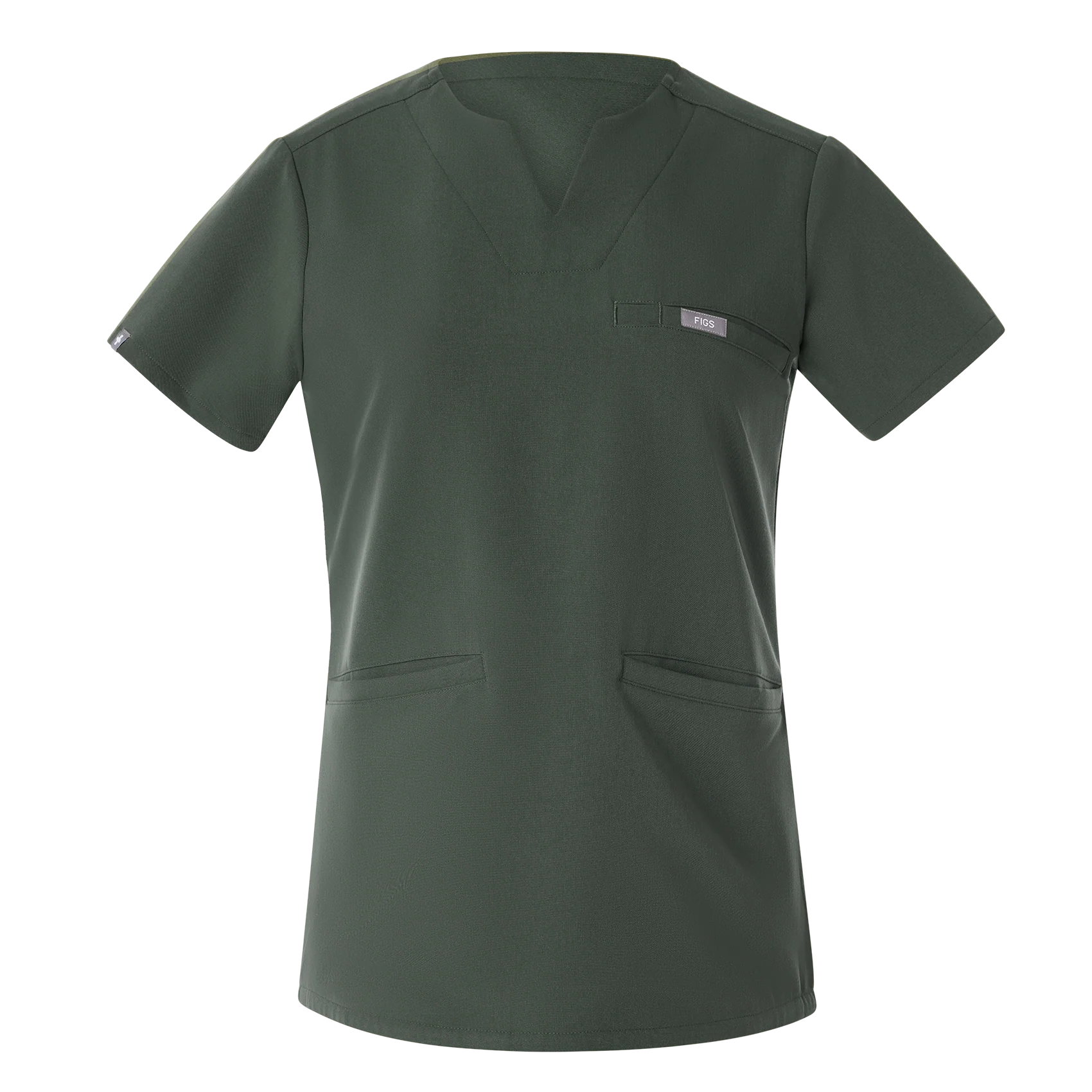 women's Moss Kersey Notch Neck - Scrub Top - Image 11