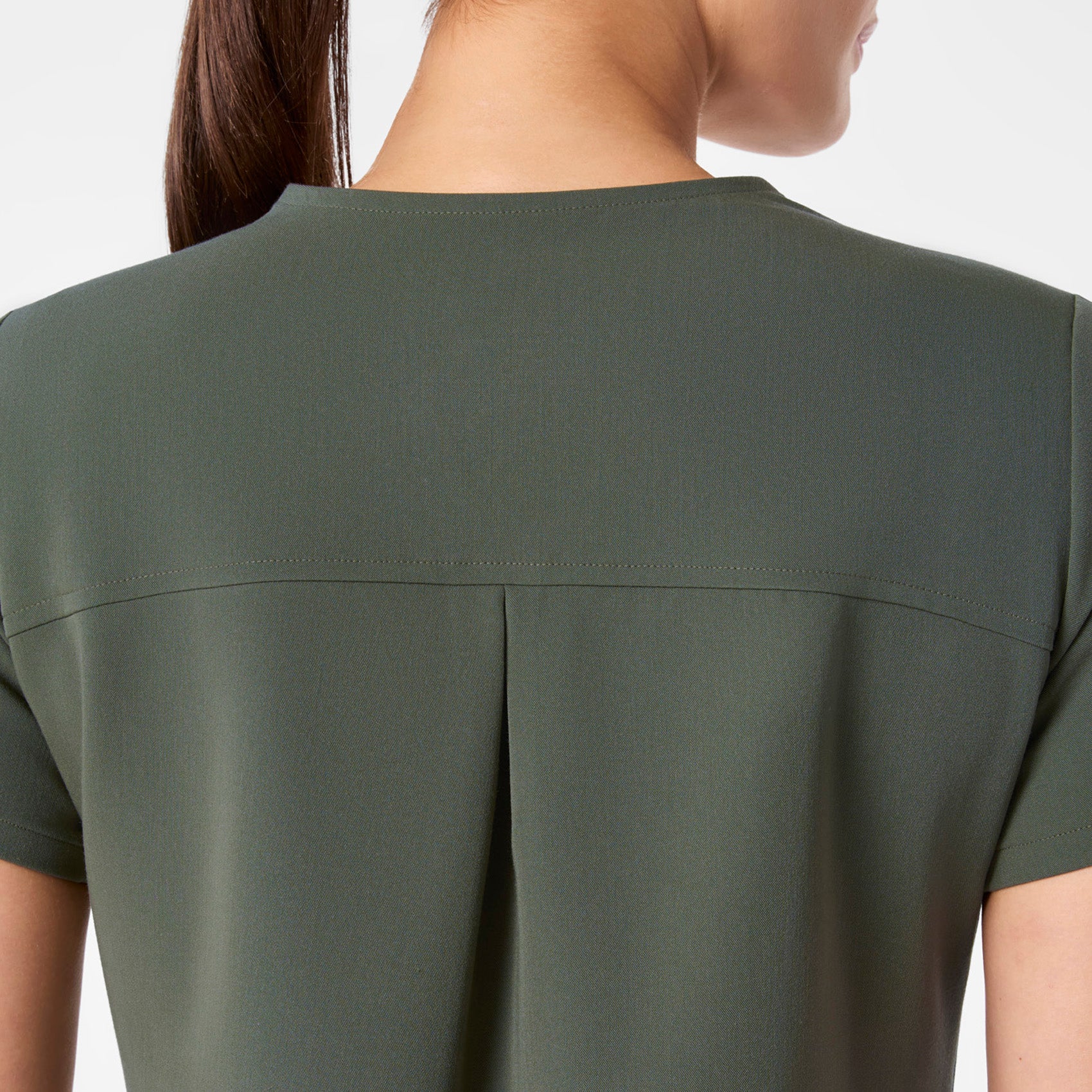 women's Moss Kersey Notch Neck - Scrub Top - Image 7