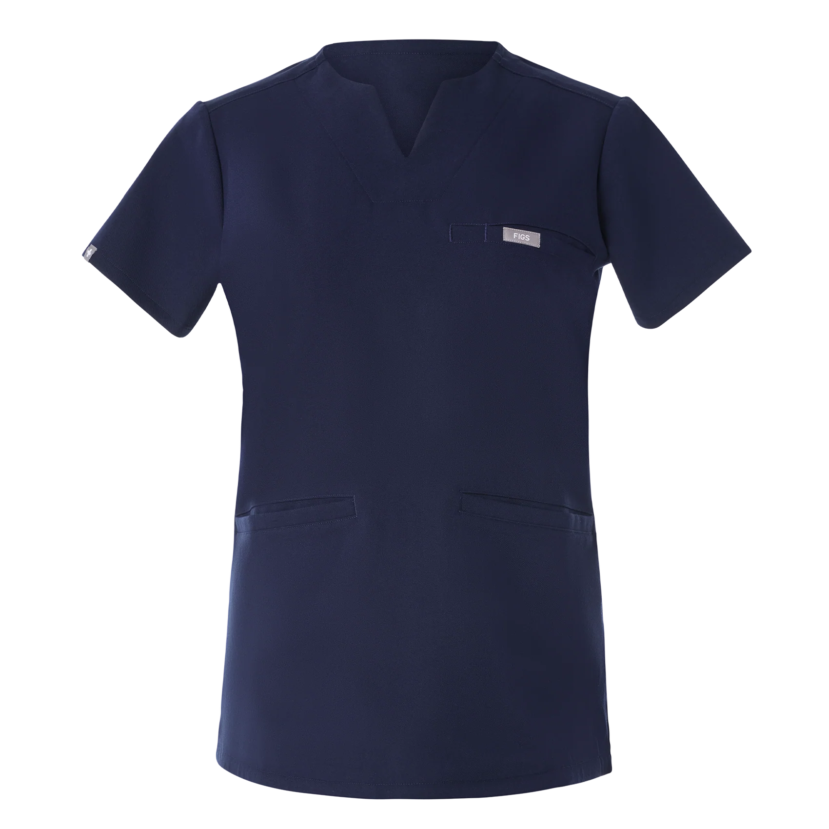 women's Navy Kersey Notch Neck - Scrub Top - Image 11