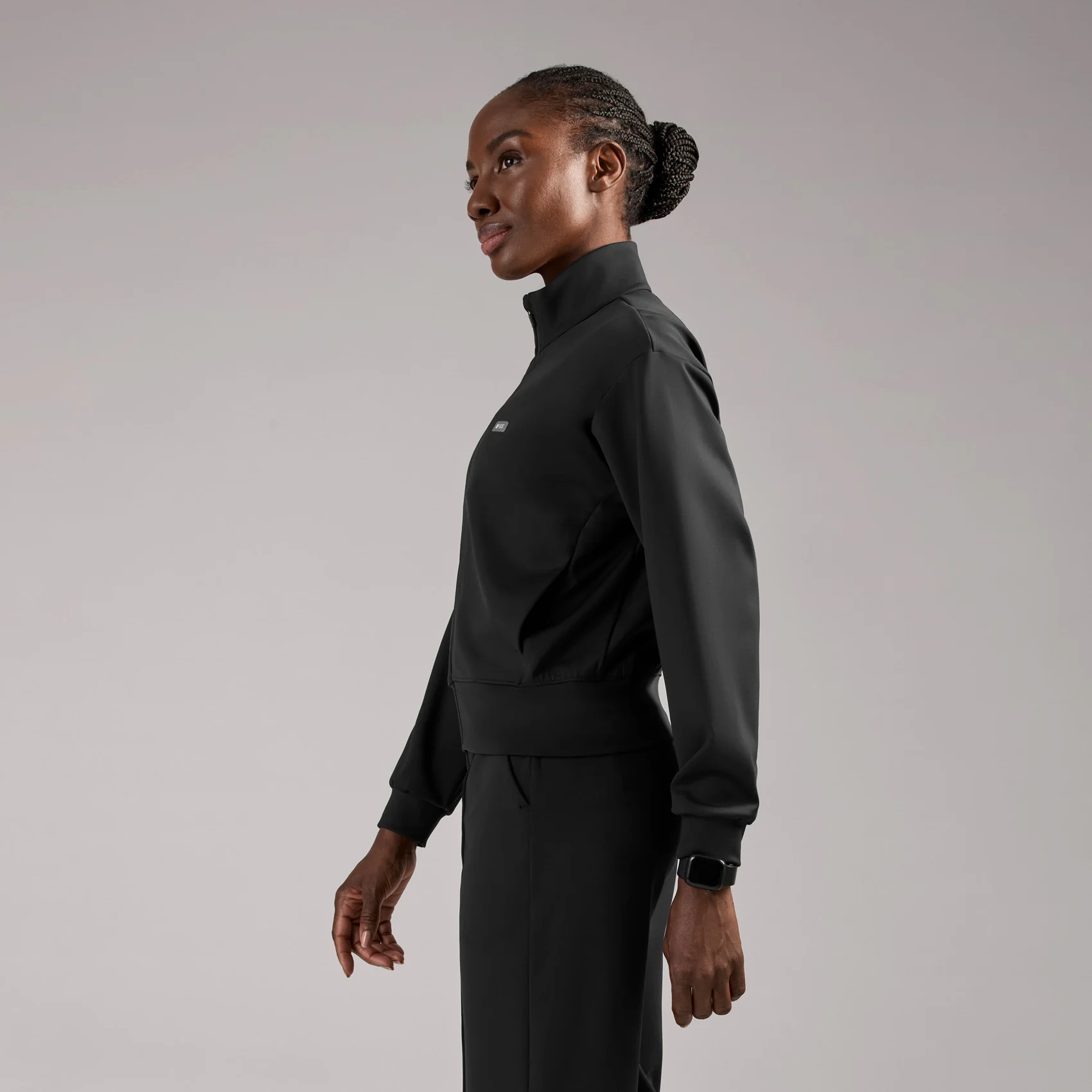 women's Black Labelle FORMx Bomber -  Scrub Jacket™ - Image 3