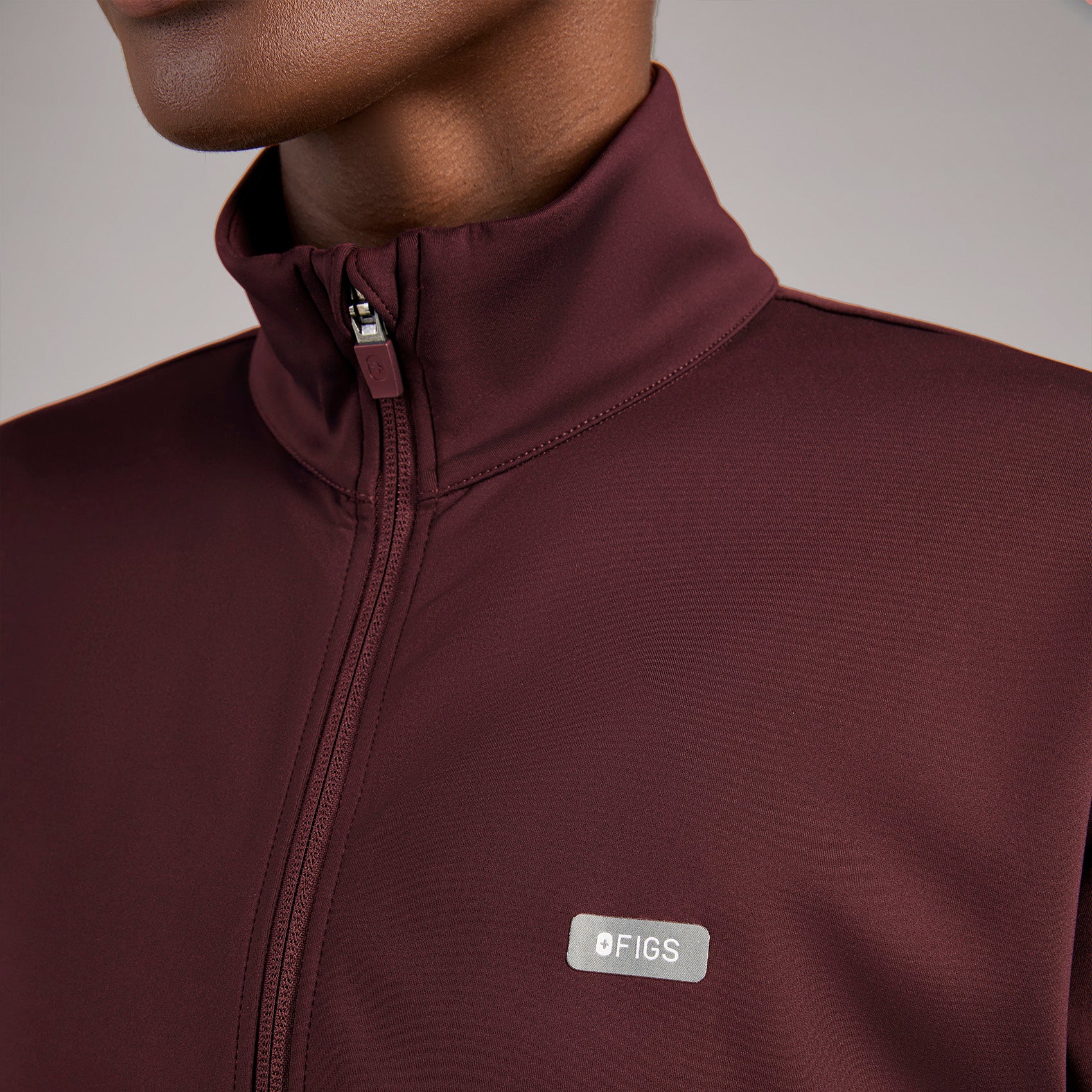 women's Burgundy Labelle FORMx Bomber - Scrub Jacket™ - Image 5