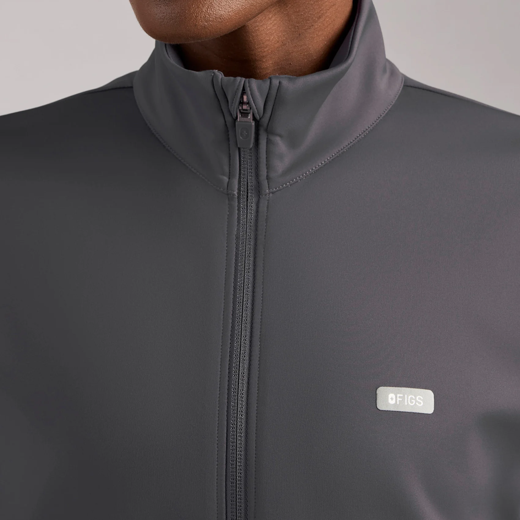 women's Charcoal Labelle FORMx Bomber -  Scrub Jacket™ - Image 6