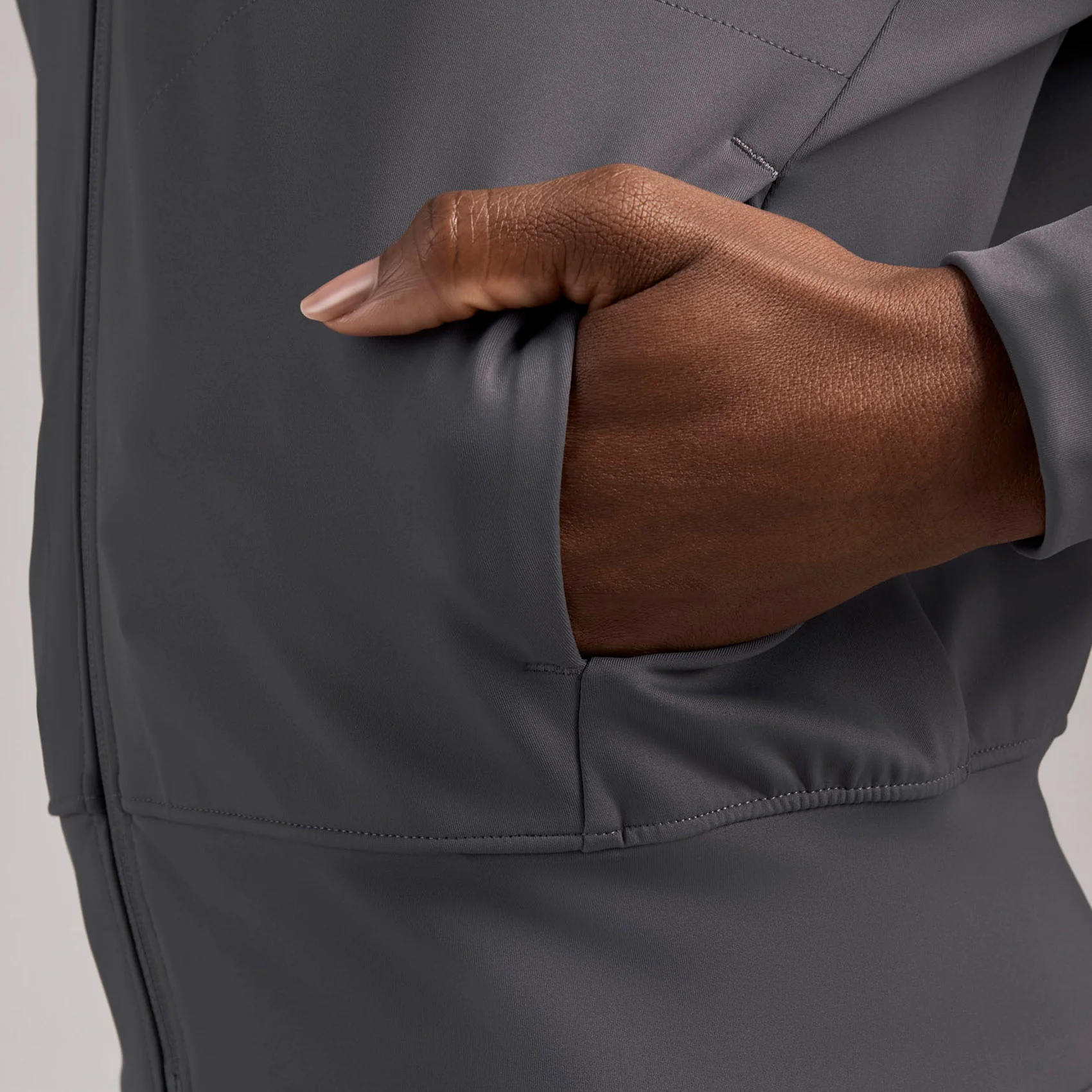 women's Charcoal Labelle FORMx Bomber -  Scrub Jacket™ - Image 8
