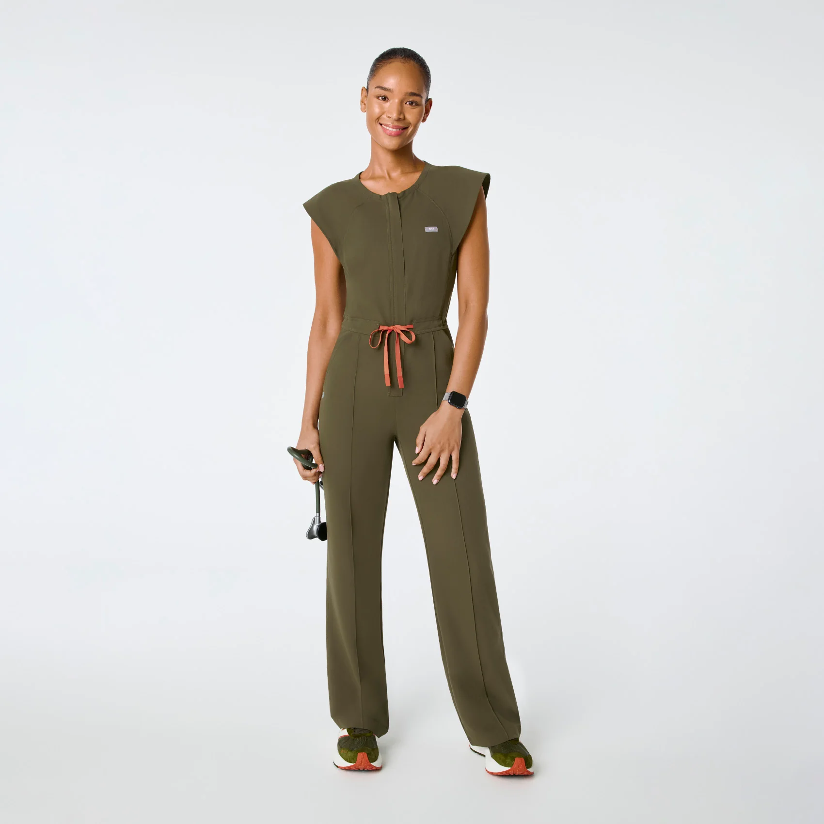 women's Spruce Layton Crewneck Wide Leg - Petite ScrubJumpsuit™