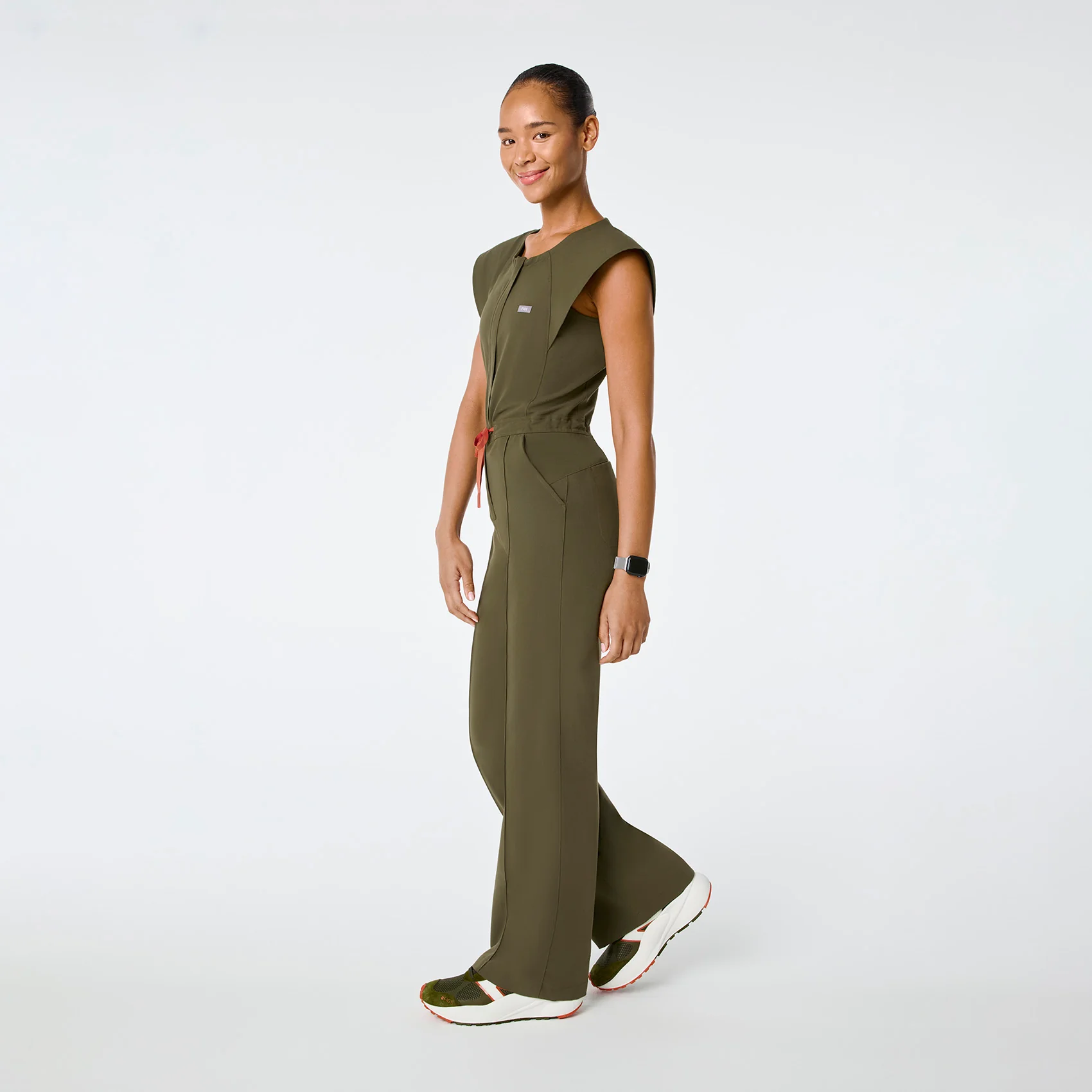 women's Spruce Layton Crewneck Wide Leg - Petite ScrubJumpsuit™ - Image 3