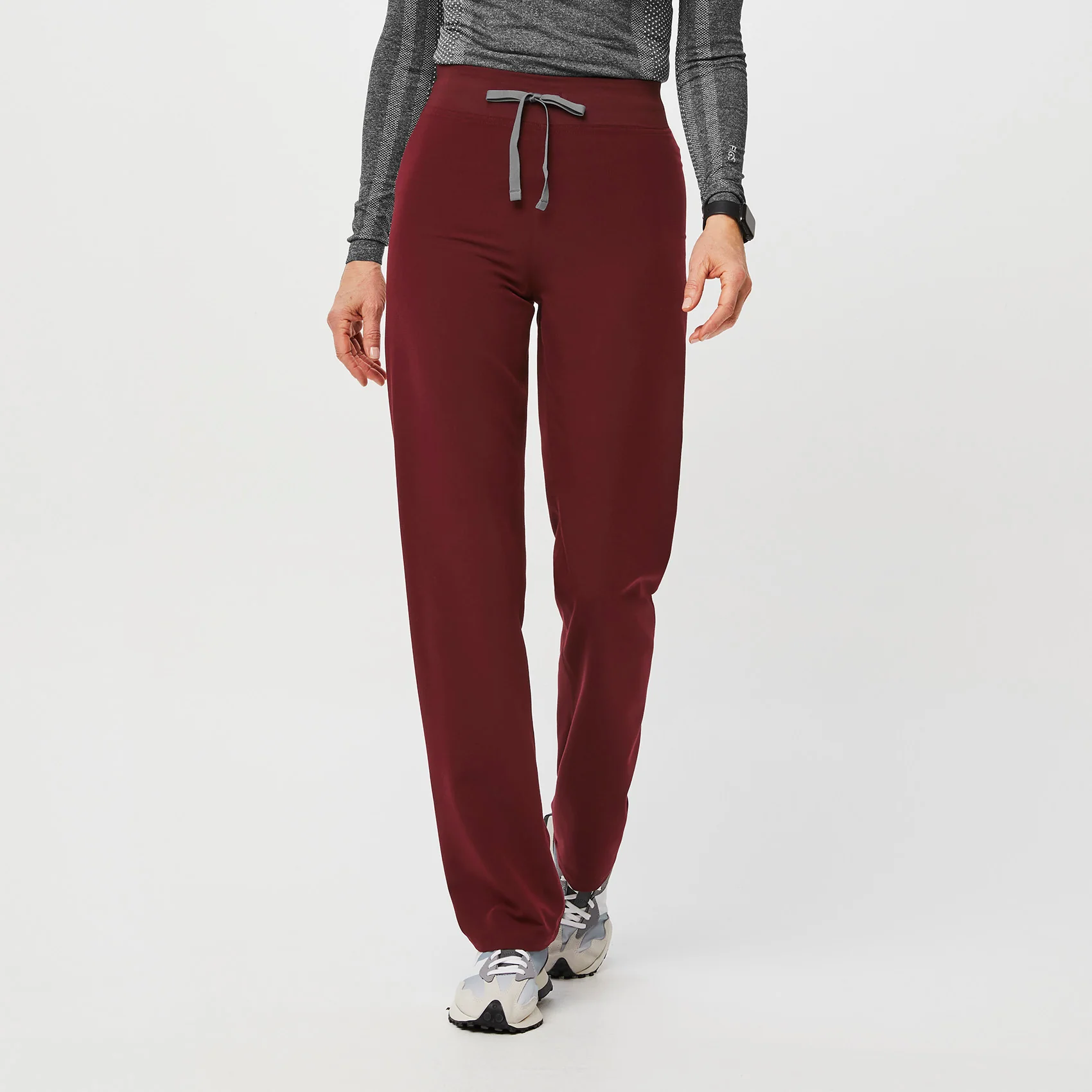 women's Burgundy Livingston™ High Waisted - Basic Scrub Pants