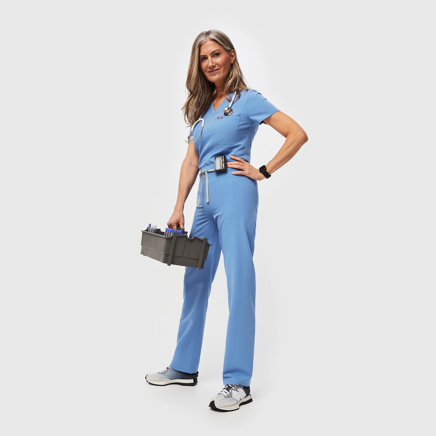 women's Ceil Blue Livingston™ High Waisted - Basic Scrub Pants - Image 6
