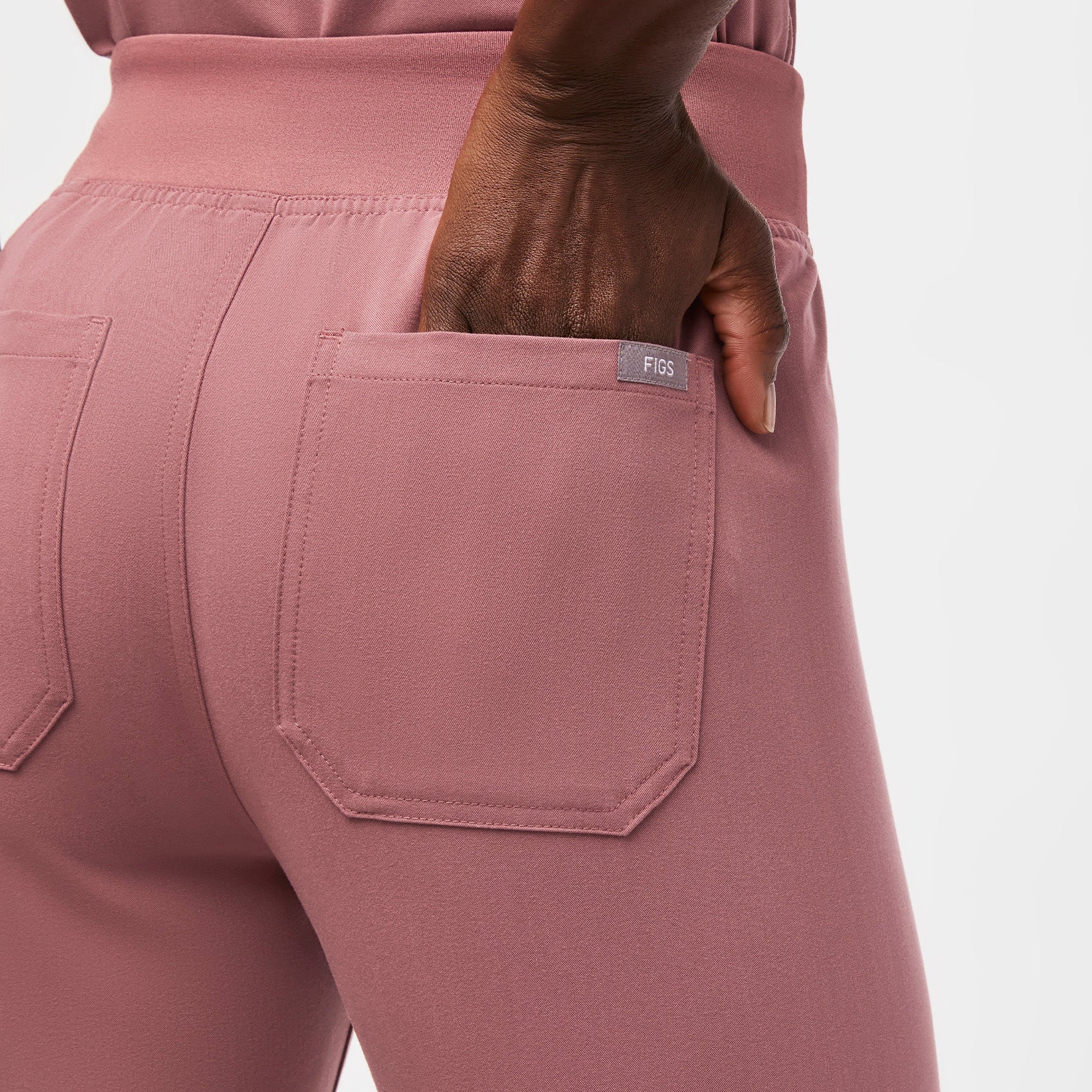 women's Mauve High Waisted Livingston⢠- Basic Scrub Pants (3XL - 6XL) - Image 6