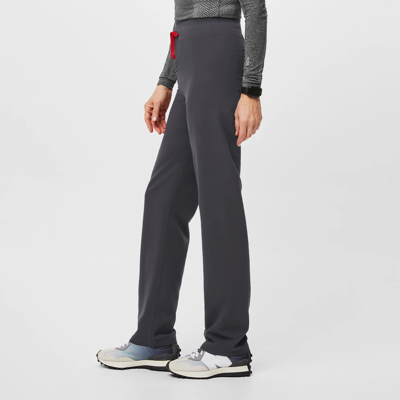 women's Charcoal Livingston™ High Waisted - Tall Basic Scrub Pants - Image 3