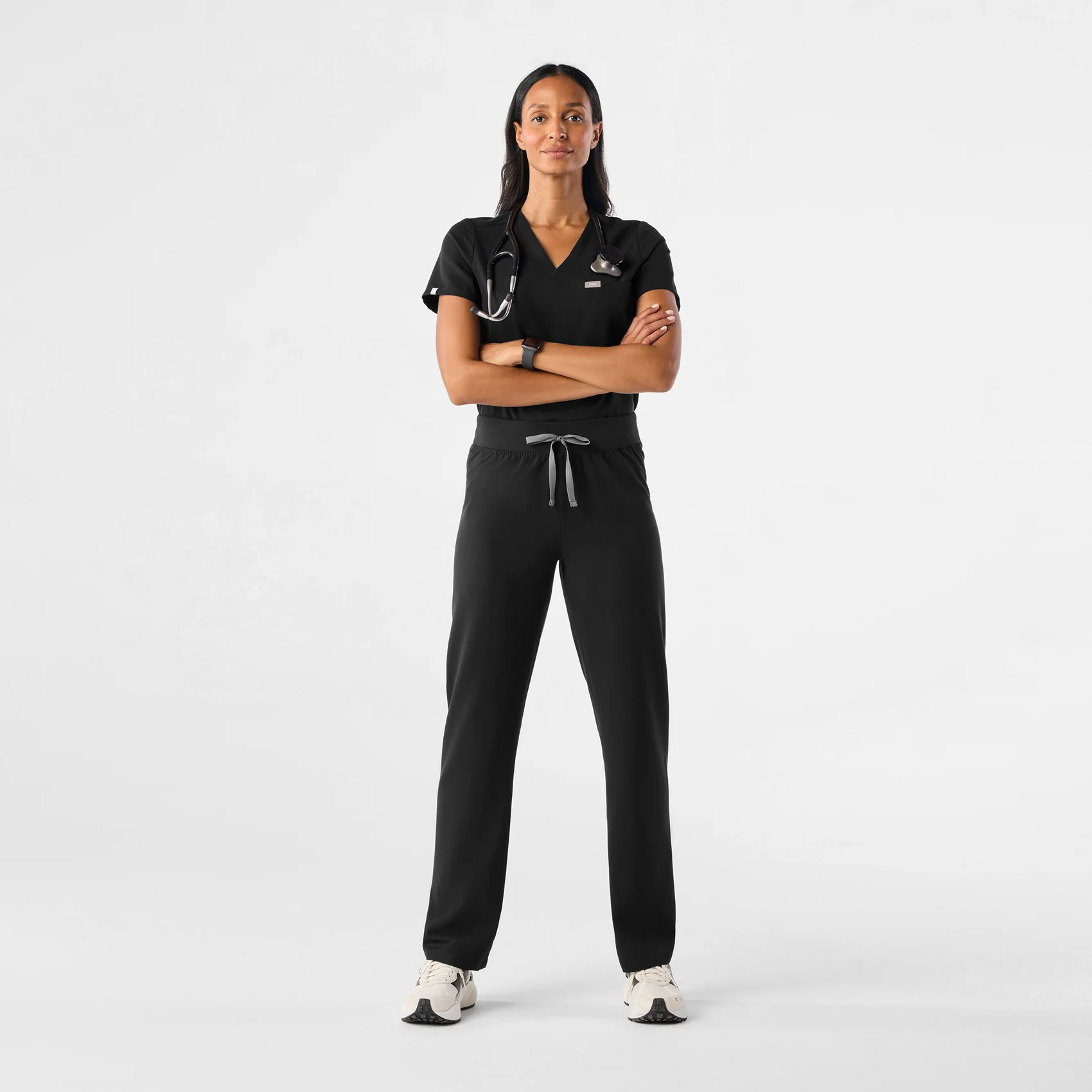 women's Black Livingston™ High Waisted - Tall Basic Scrub Pants - Image 2